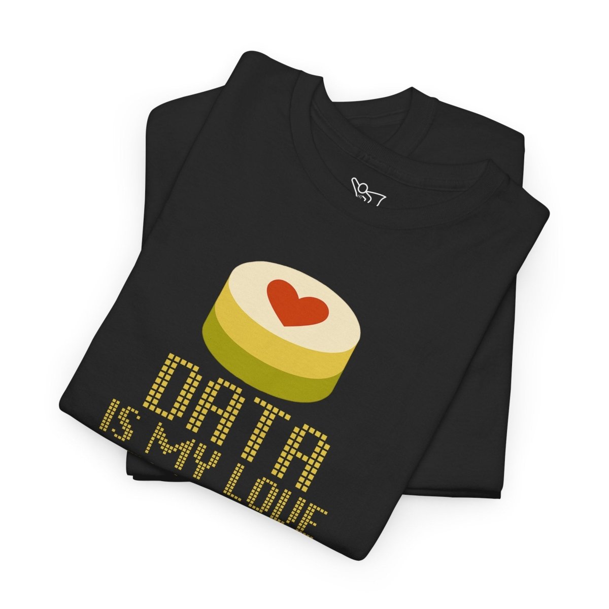 "Data is My Love Language" CW - 1 Casual Unisex Cotton T-Shirt, Tech Enthusiast Gift, Cute Data Lover Apparel, Geeky Gift for Him Her - AI Tee Hero