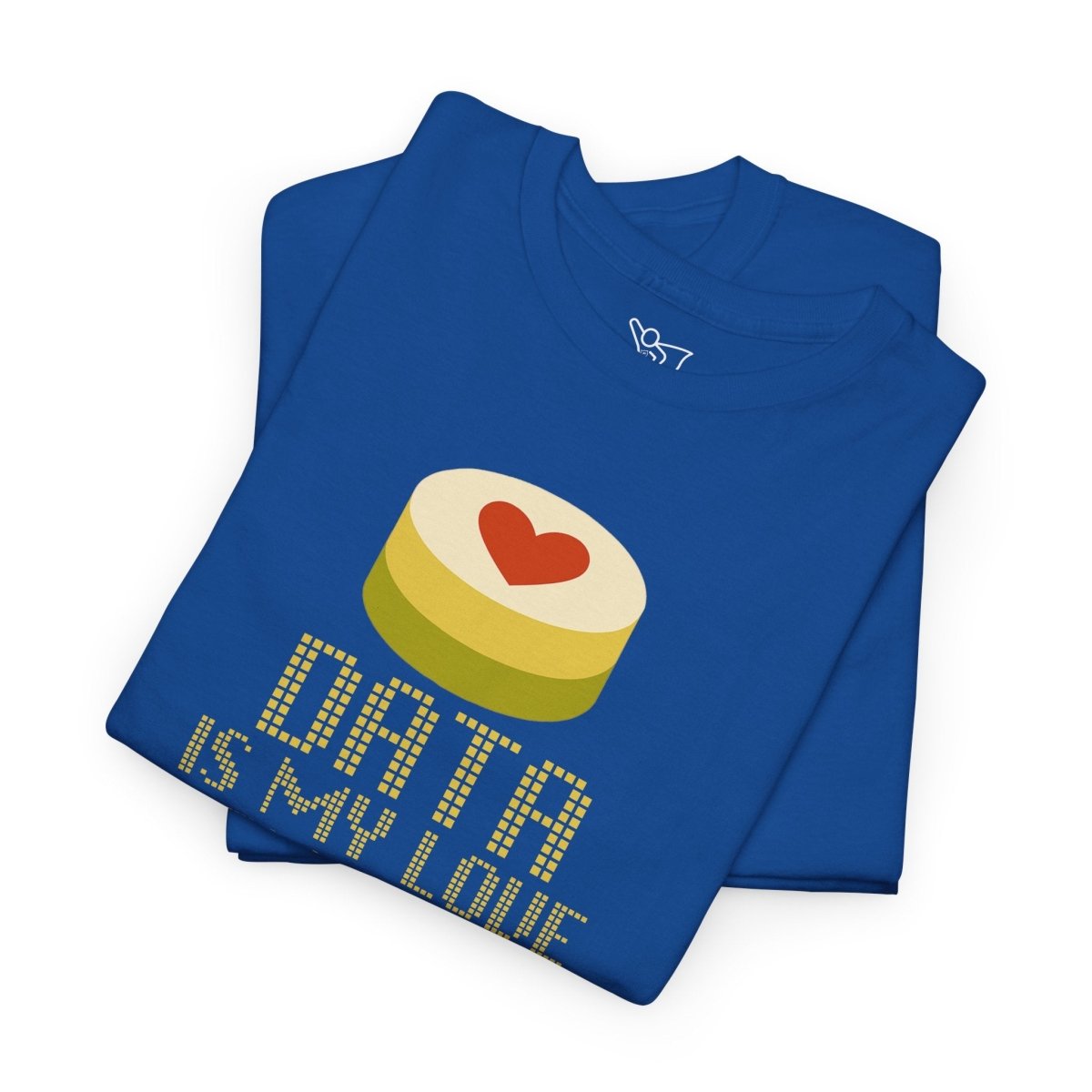 "Data is My Love Language" CW - 1 Casual Unisex Cotton T-Shirt, Tech Enthusiast Gift, Cute Data Lover Apparel, Geeky Gift for Him Her - AI Tee Hero
