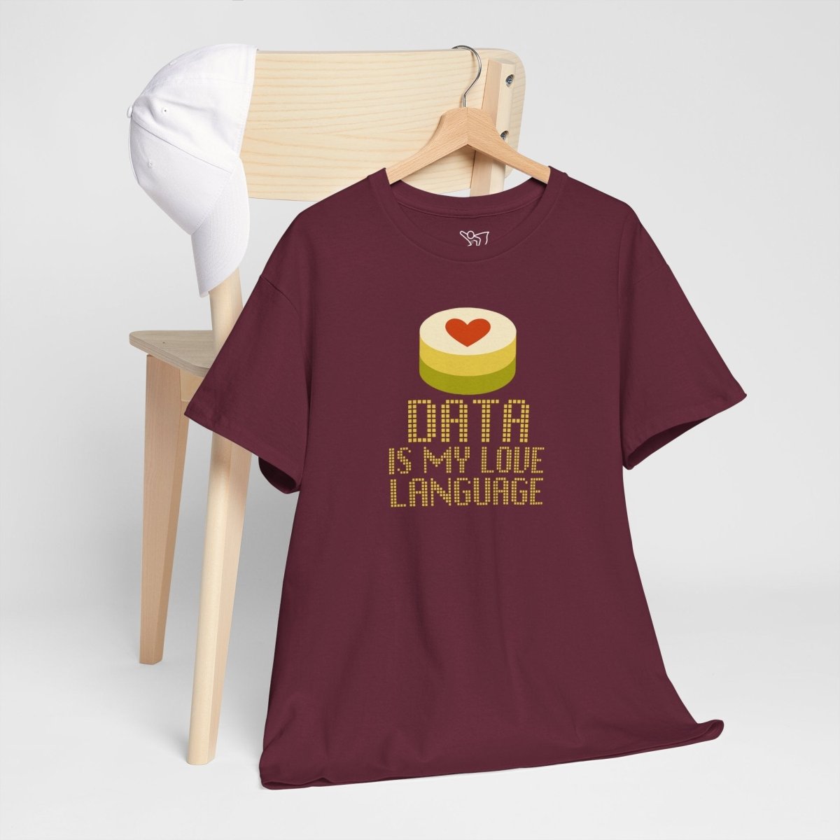 "Data is My Love Language" CW - 1 Casual Unisex Cotton T-Shirt, Tech Enthusiast Gift, Cute Data Lover Apparel, Geeky Gift for Him Her - AI Tee Hero