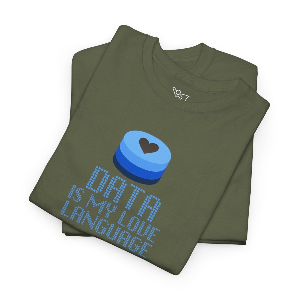"Data is My Love Language" CW - 2 Casual Unisex Cotton T-Shirt, Tech Enthusiast Gift, Cute Data Lover Apparel, Geeky Gift for Him Her - AI Tee Hero