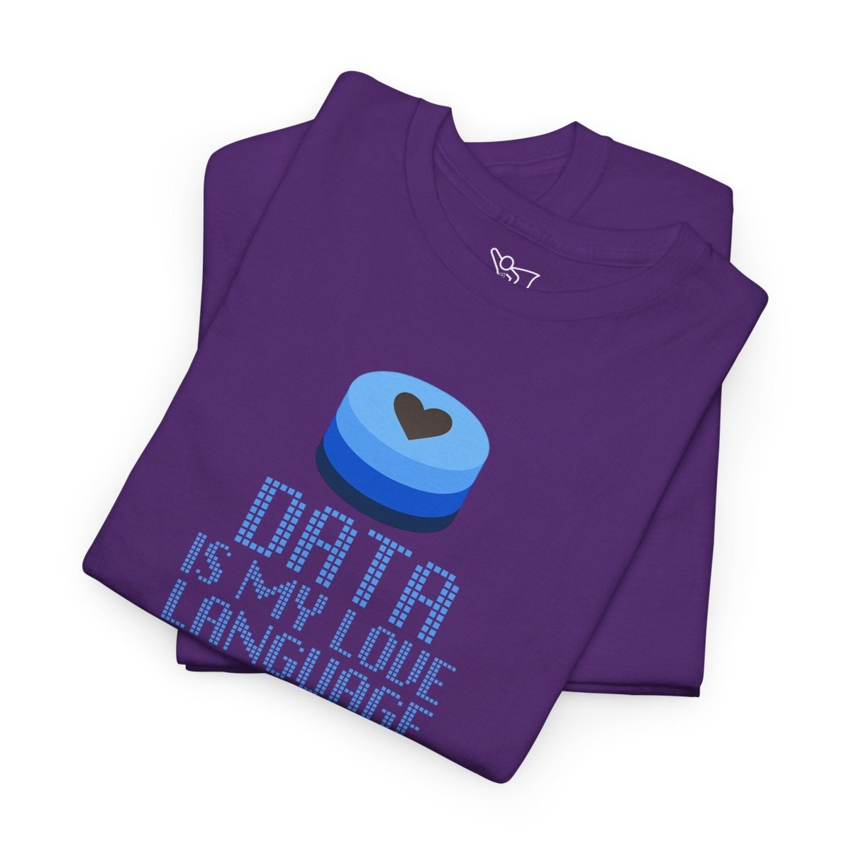 "Data is My Love Language" CW - 2 Casual Unisex Cotton T-Shirt, Tech Enthusiast Gift, Cute Data Lover Apparel, Geeky Gift for Him Her - AI Tee Hero