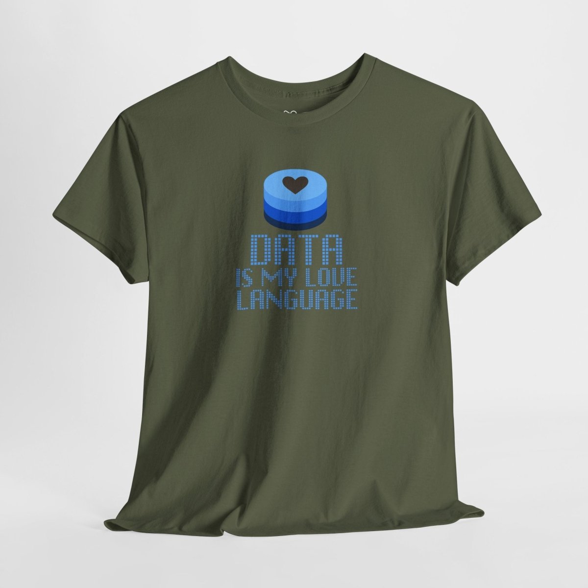 "Data is My Love Language" CW - 2 Casual Unisex Cotton T-Shirt, Tech Enthusiast Gift, Cute Data Lover Apparel, Geeky Gift for Him Her - AI Tee Hero