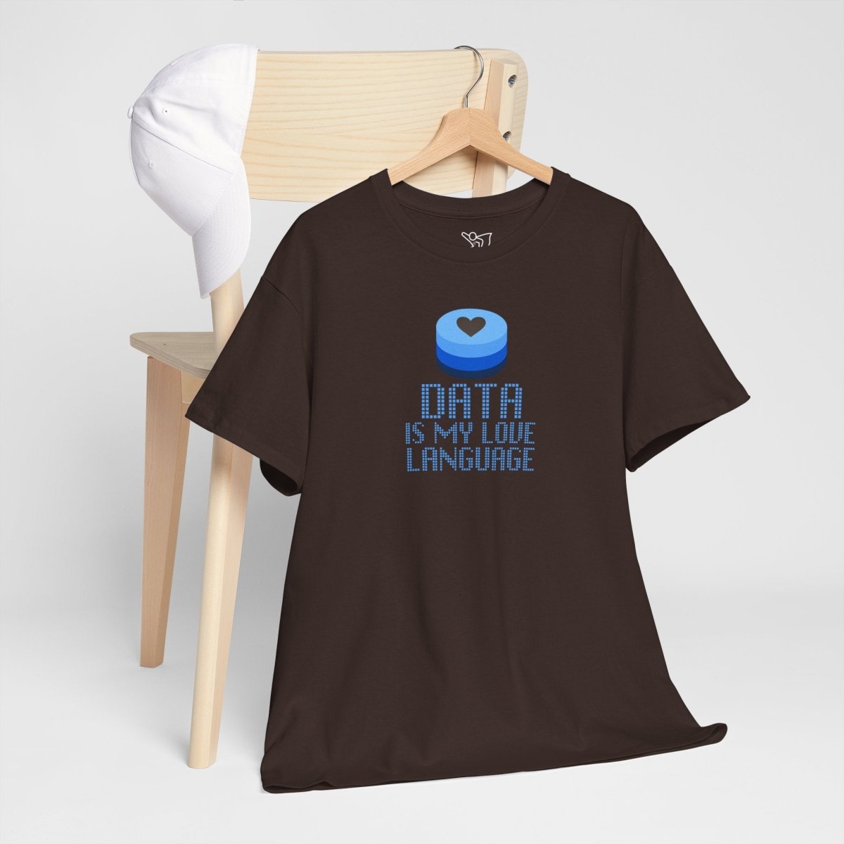 "Data is My Love Language" CW - 2 Casual Unisex Cotton T-Shirt, Tech Enthusiast Gift, Cute Data Lover Apparel, Geeky Gift for Him Her - AI Tee Hero