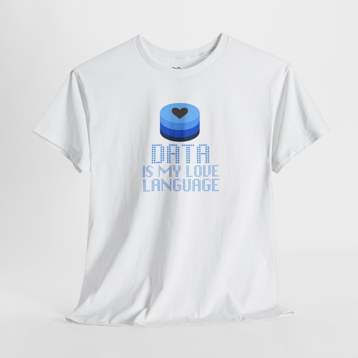 "Data is My Love Language" CW - 2 Casual Unisex Cotton T-Shirt, Tech Enthusiast Gift, Cute Data Lover Apparel, Geeky Gift for Him Her - AI Tee Hero