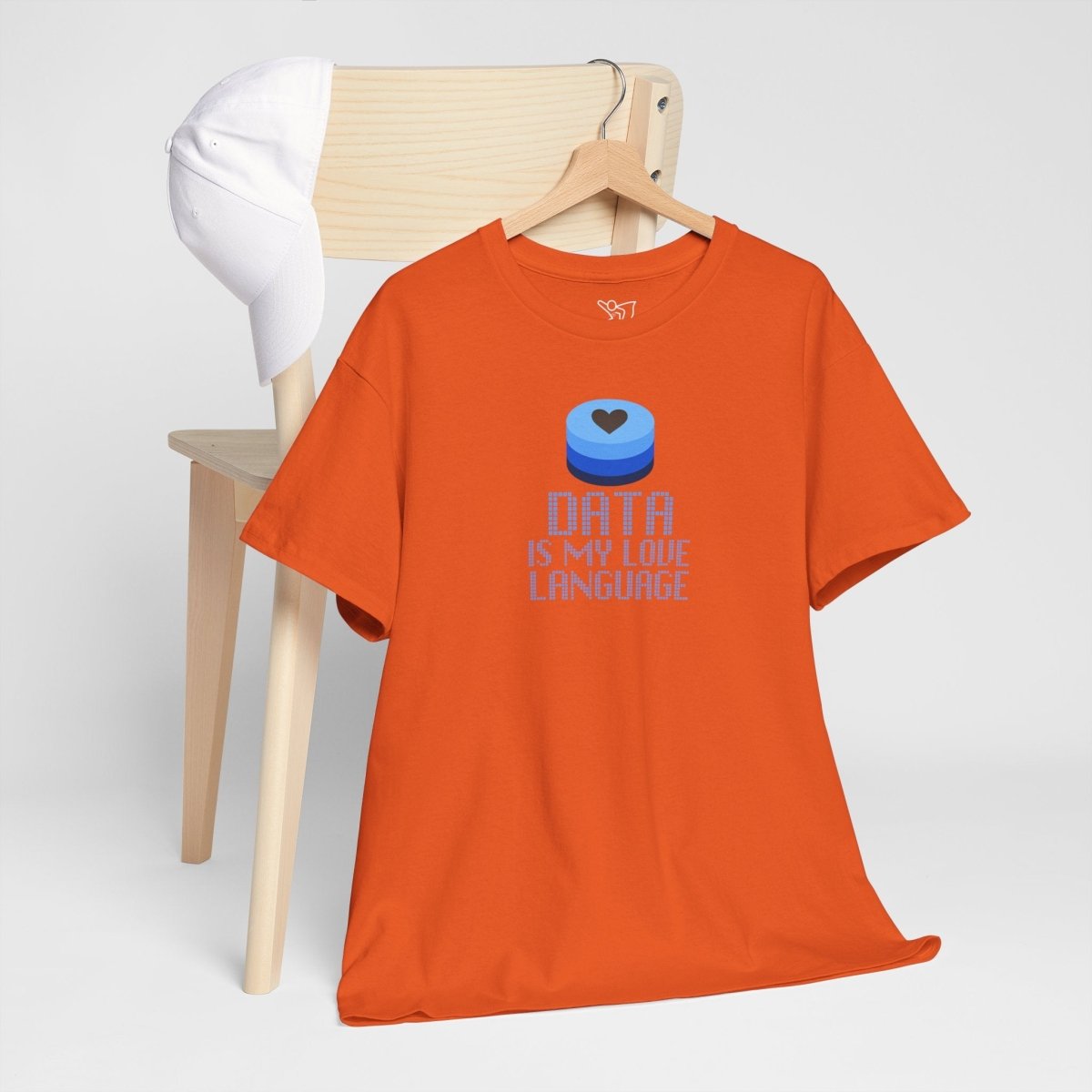 "Data is My Love Language" CW - 2 Casual Unisex Cotton T-Shirt, Tech Enthusiast Gift, Cute Data Lover Apparel, Geeky Gift for Him Her - AI Tee Hero