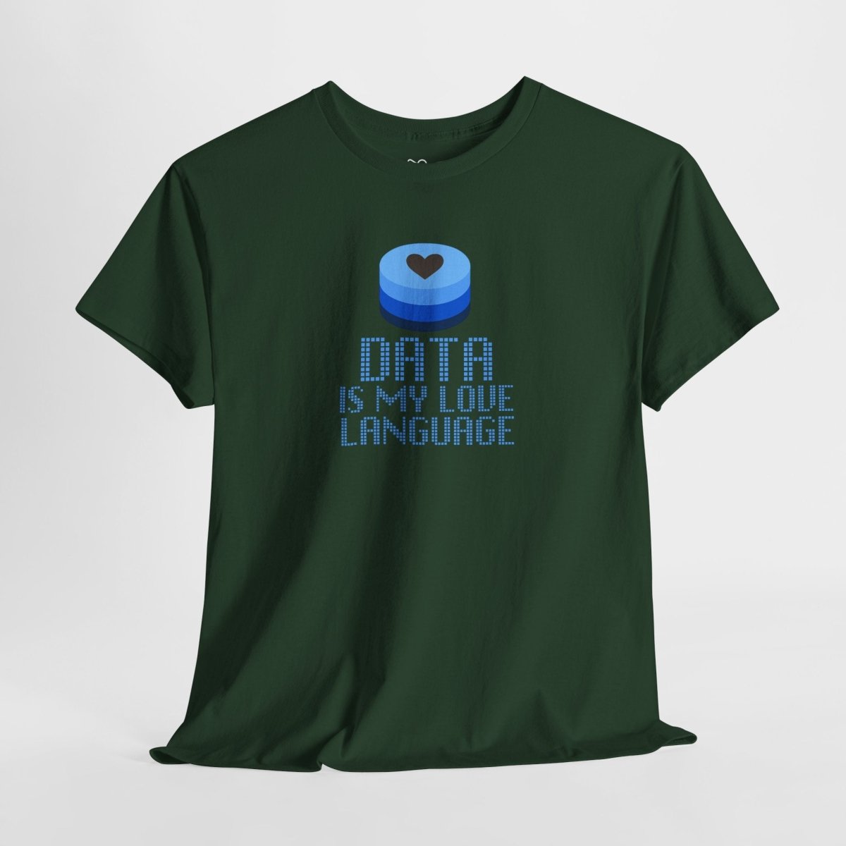 "Data is My Love Language" CW - 2 Casual Unisex Cotton T-Shirt, Tech Enthusiast Gift, Cute Data Lover Apparel, Geeky Gift for Him Her - AI Tee Hero