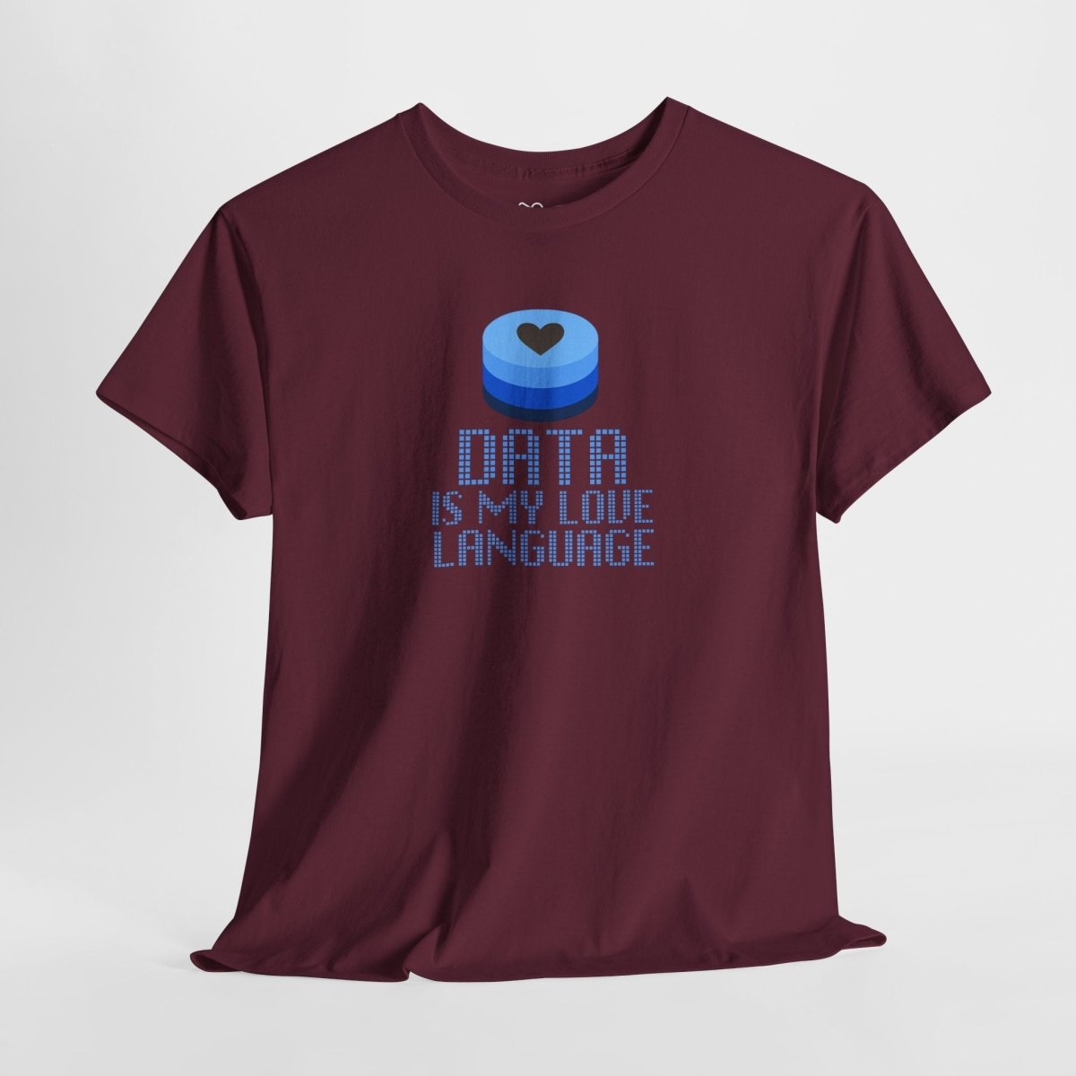 "Data is My Love Language" CW - 2 Casual Unisex Cotton T-Shirt, Tech Enthusiast Gift, Cute Data Lover Apparel, Geeky Gift for Him Her - AI Tee Hero