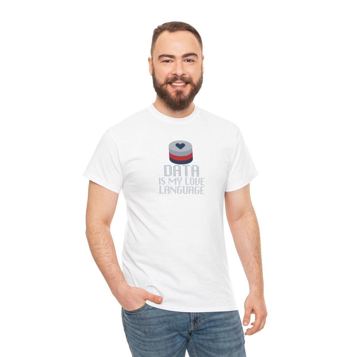 "Data is My Love Language" CW - 3 Casual Unisex Cotton T-Shirt, Tech Enthusiast Gift, Cute Data Lover Apparel, Geeky Gift for Him Her - AI Tee Hero