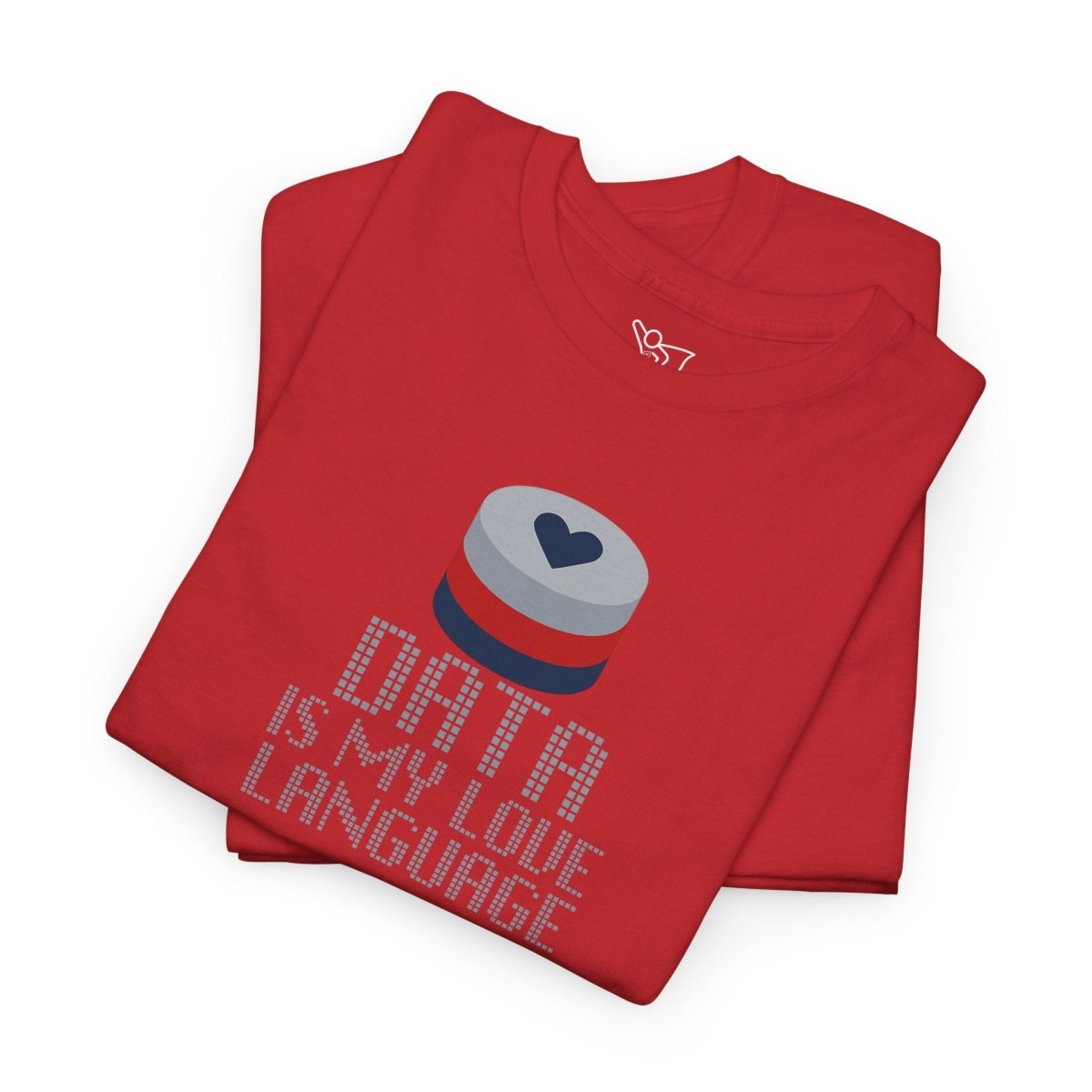 "Data is My Love Language" CW - 3 Casual Unisex Cotton T-Shirt, Tech Enthusiast Gift, Cute Data Lover Apparel, Geeky Gift for Him Her - AI Tee Hero