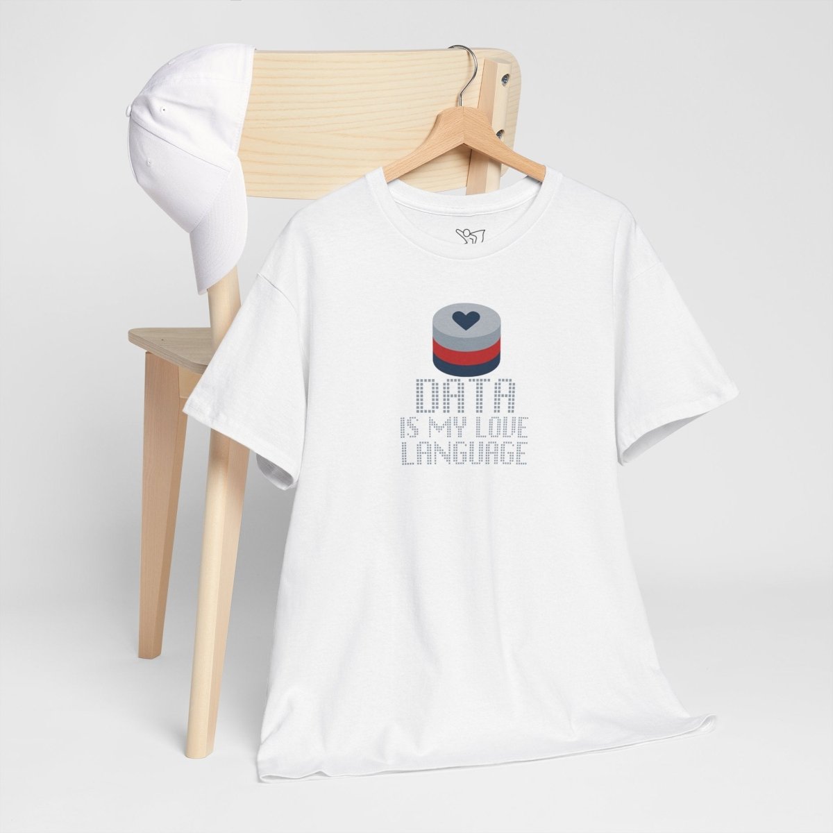 "Data is My Love Language" CW - 3 Casual Unisex Cotton T-Shirt, Tech Enthusiast Gift, Cute Data Lover Apparel, Geeky Gift for Him Her - AI Tee Hero