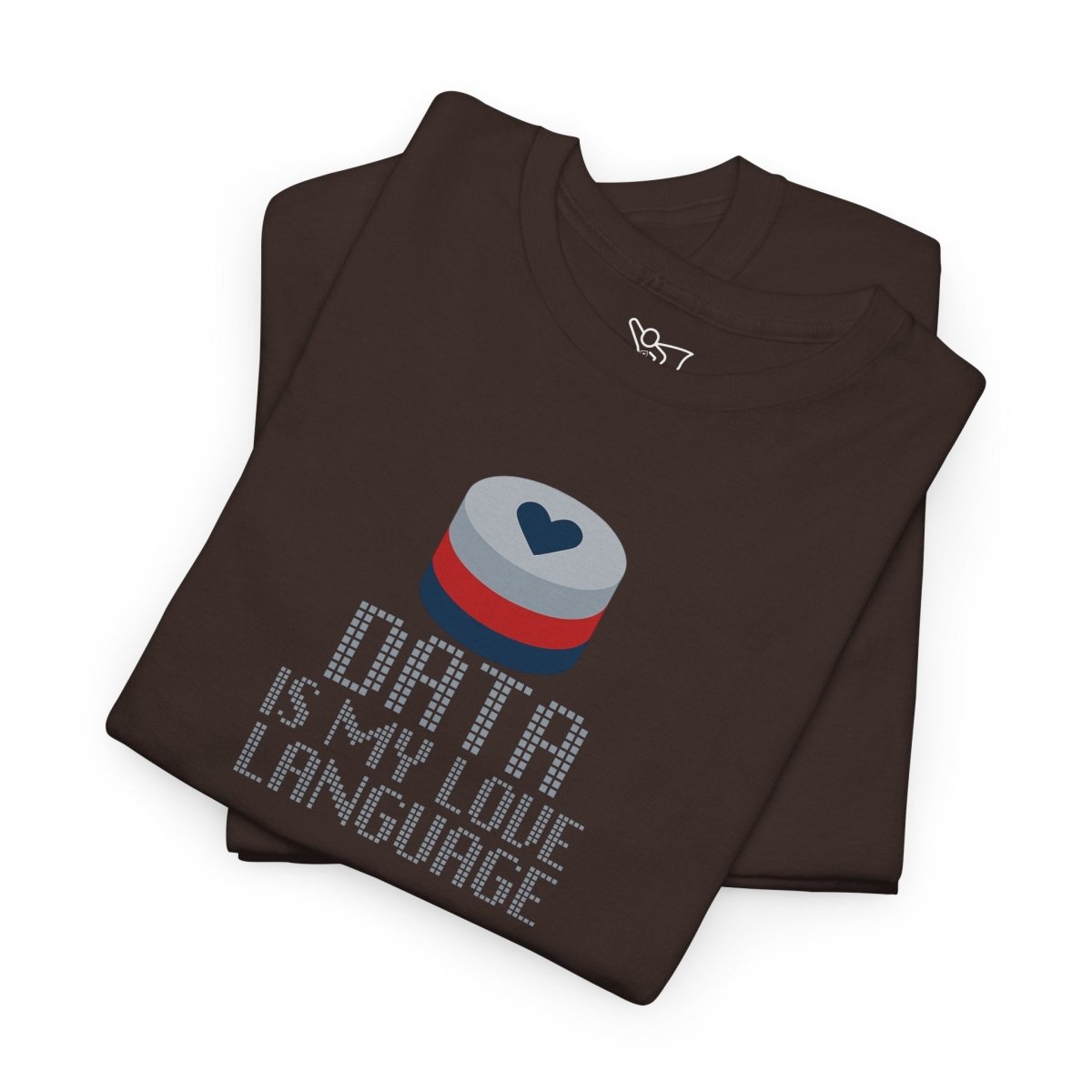 "Data is My Love Language" CW - 3 Casual Unisex Cotton T-Shirt, Tech Enthusiast Gift, Cute Data Lover Apparel, Geeky Gift for Him Her - AI Tee Hero