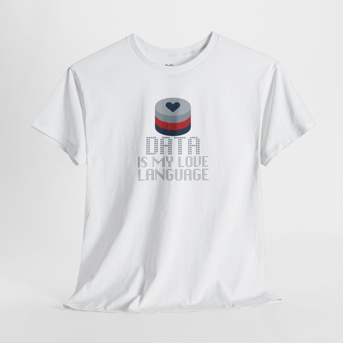 "Data is My Love Language" CW - 3 Casual Unisex Cotton T-Shirt, Tech Enthusiast Gift, Cute Data Lover Apparel, Geeky Gift for Him Her - AI Tee Hero