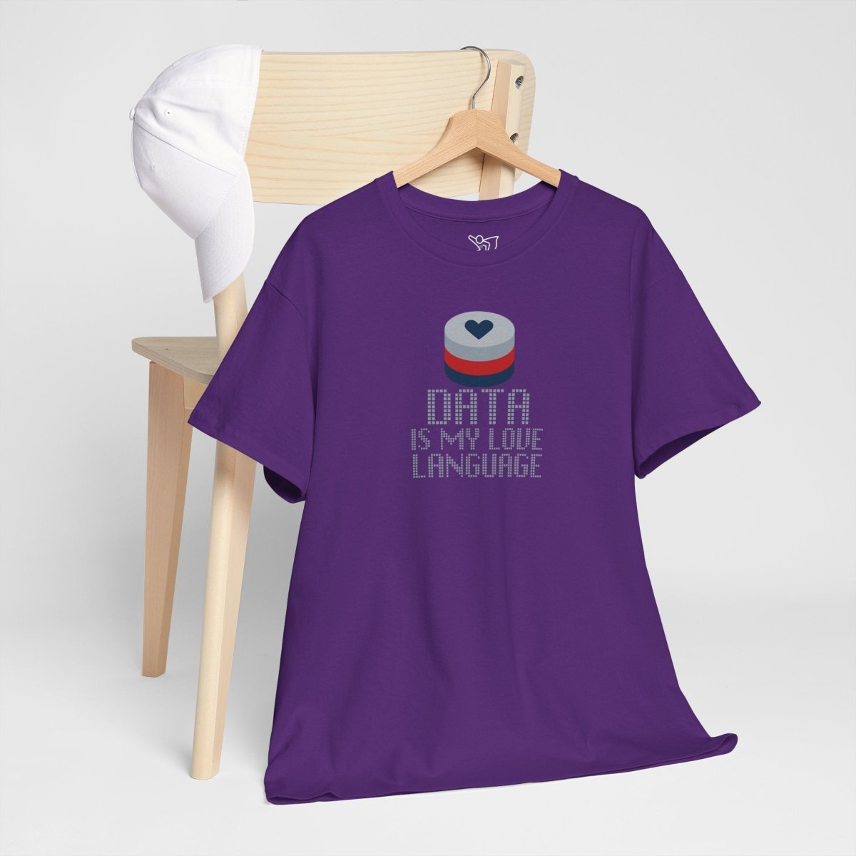 "Data is My Love Language" CW - 3 Casual Unisex Cotton T-Shirt, Tech Enthusiast Gift, Cute Data Lover Apparel, Geeky Gift for Him Her - AI Tee Hero
