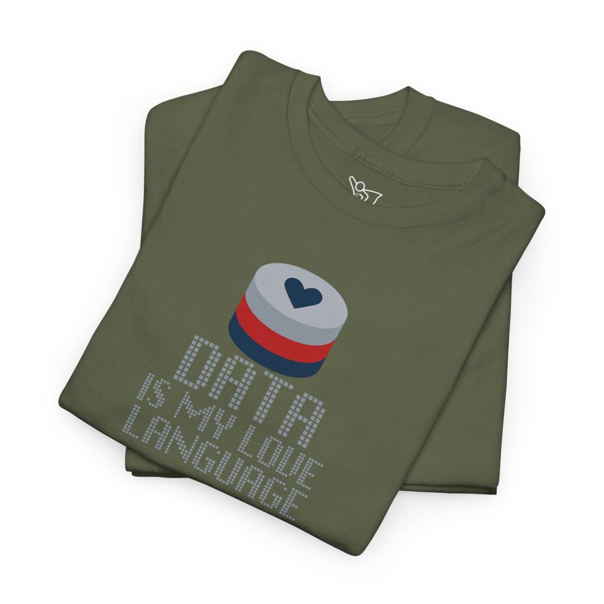 "Data is My Love Language" CW - 3 Casual Unisex Cotton T-Shirt, Tech Enthusiast Gift, Cute Data Lover Apparel, Geeky Gift for Him Her - AI Tee Hero