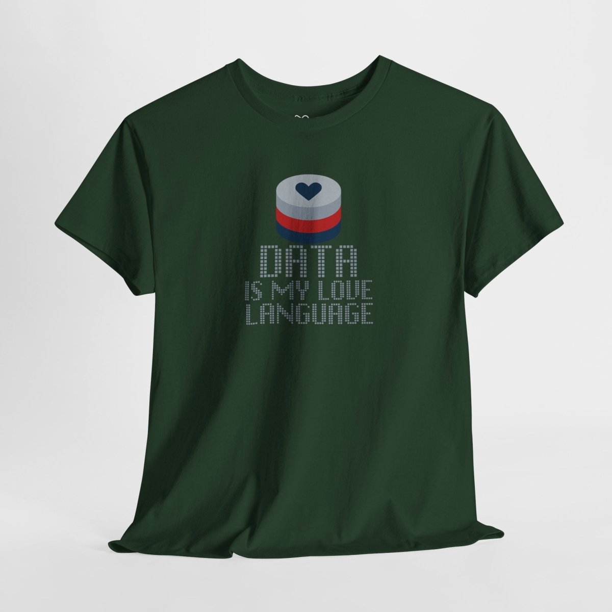 "Data is My Love Language" CW - 3 Casual Unisex Cotton T-Shirt, Tech Enthusiast Gift, Cute Data Lover Apparel, Geeky Gift for Him Her - AI Tee Hero