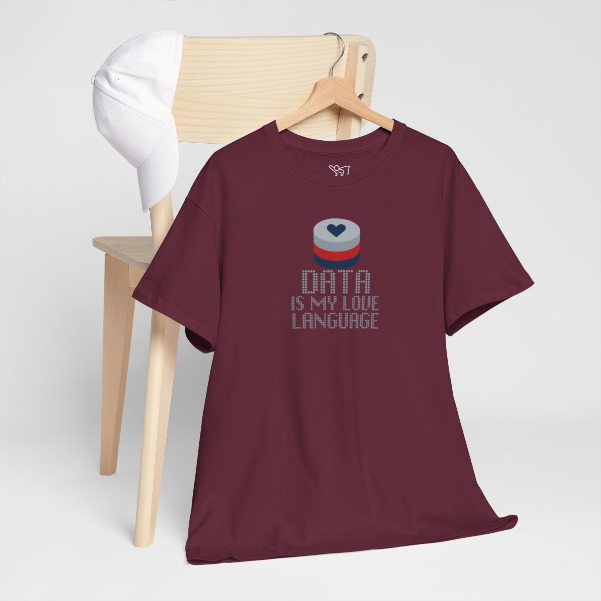 "Data is My Love Language" CW - 3 Casual Unisex Cotton T-Shirt, Tech Enthusiast Gift, Cute Data Lover Apparel, Geeky Gift for Him Her - AI Tee Hero