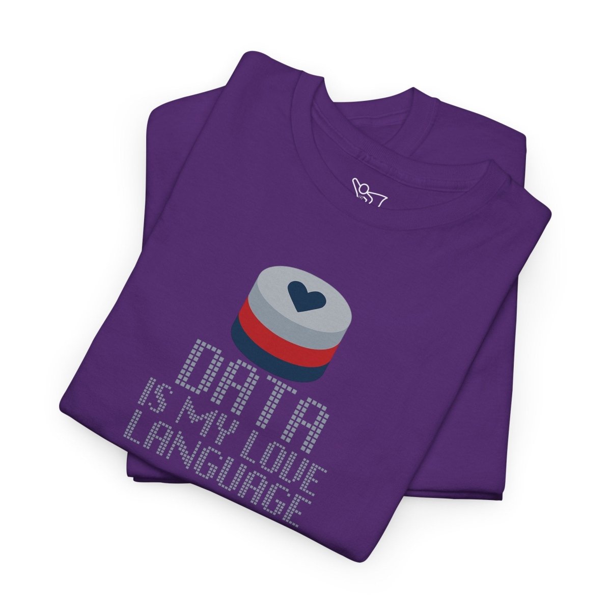 "Data is My Love Language" CW - 3 Casual Unisex Cotton T-Shirt, Tech Enthusiast Gift, Cute Data Lover Apparel, Geeky Gift for Him Her - AI Tee Hero