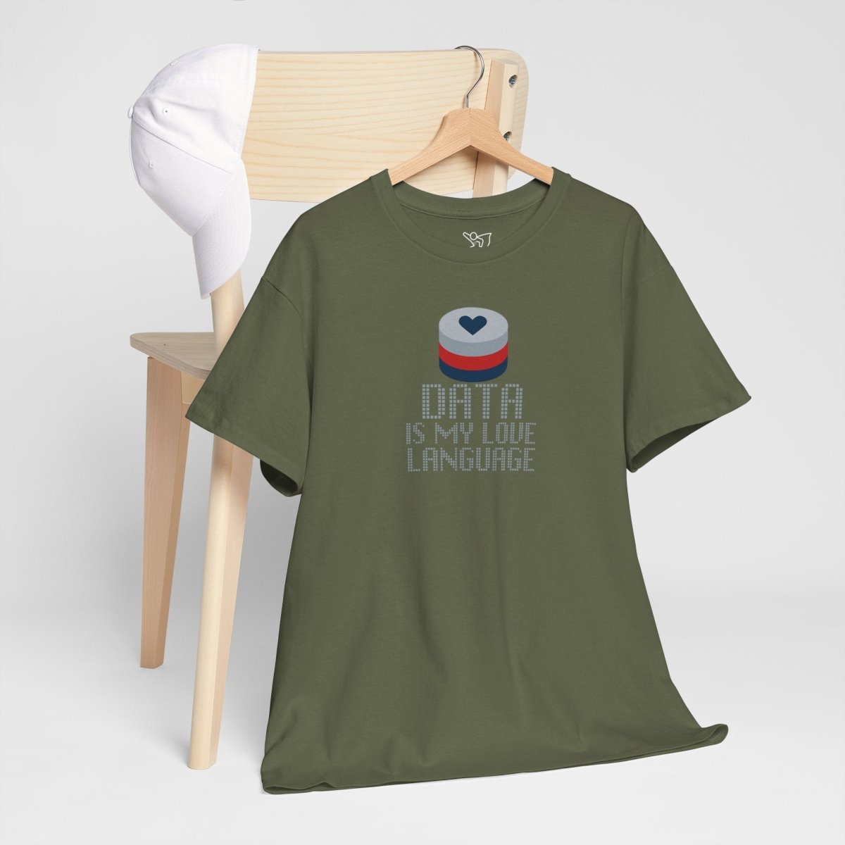 "Data is My Love Language" CW - 3 Casual Unisex Cotton T-Shirt, Tech Enthusiast Gift, Cute Data Lover Apparel, Geeky Gift for Him Her - AI Tee Hero
