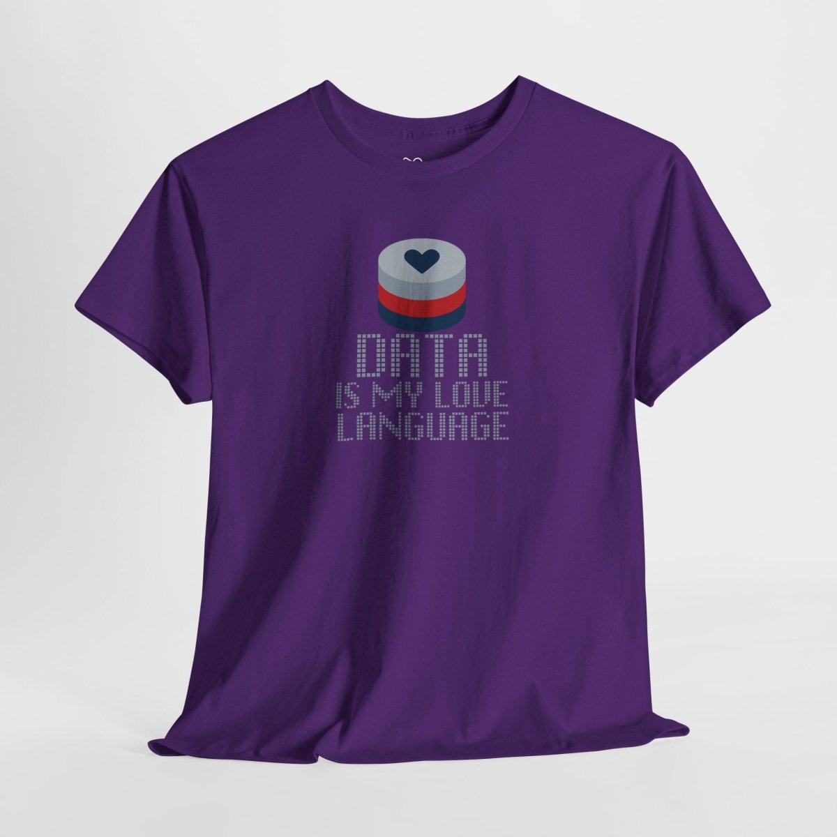 "Data is My Love Language" CW - 3 Casual Unisex Cotton T-Shirt, Tech Enthusiast Gift, Cute Data Lover Apparel, Geeky Gift for Him Her - AI Tee Hero