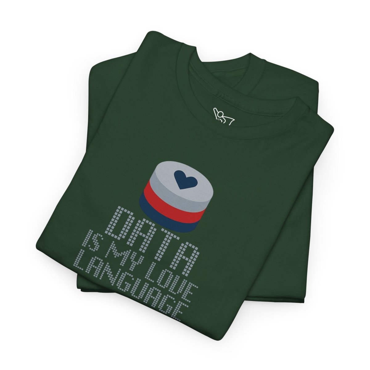 "Data is My Love Language" CW - 3 Casual Unisex Cotton T-Shirt, Tech Enthusiast Gift, Cute Data Lover Apparel, Geeky Gift for Him Her - AI Tee Hero