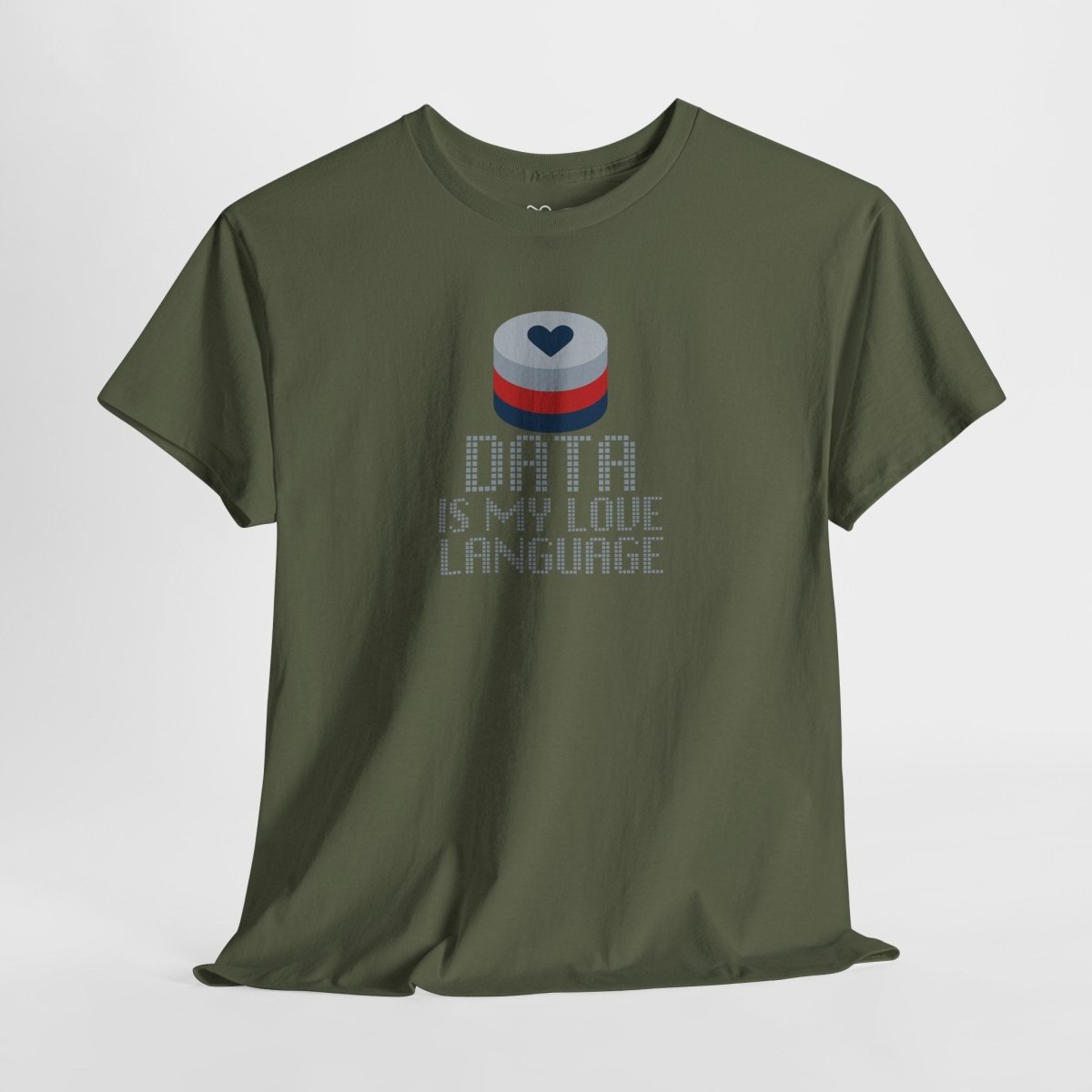 "Data is My Love Language" CW - 3 Casual Unisex Cotton T-Shirt, Tech Enthusiast Gift, Cute Data Lover Apparel, Geeky Gift for Him Her - AI Tee Hero