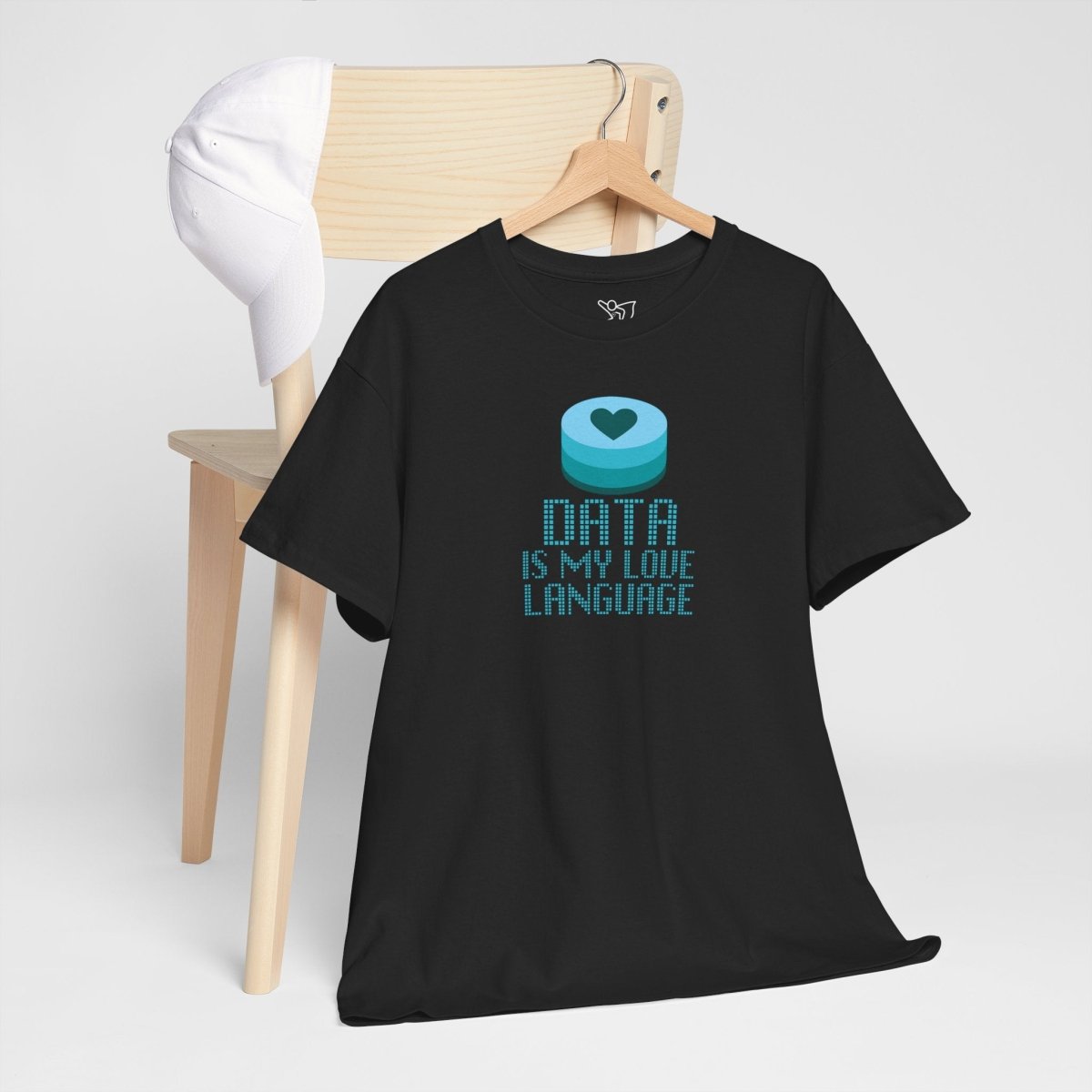 "Data is My Love Language" CW - 4 Casual Unisex Cotton T-Shirt, Tech Enthusiast Gift, Cute Data Lover Apparel, Geeky Gift for Him Her - AI Tee Hero