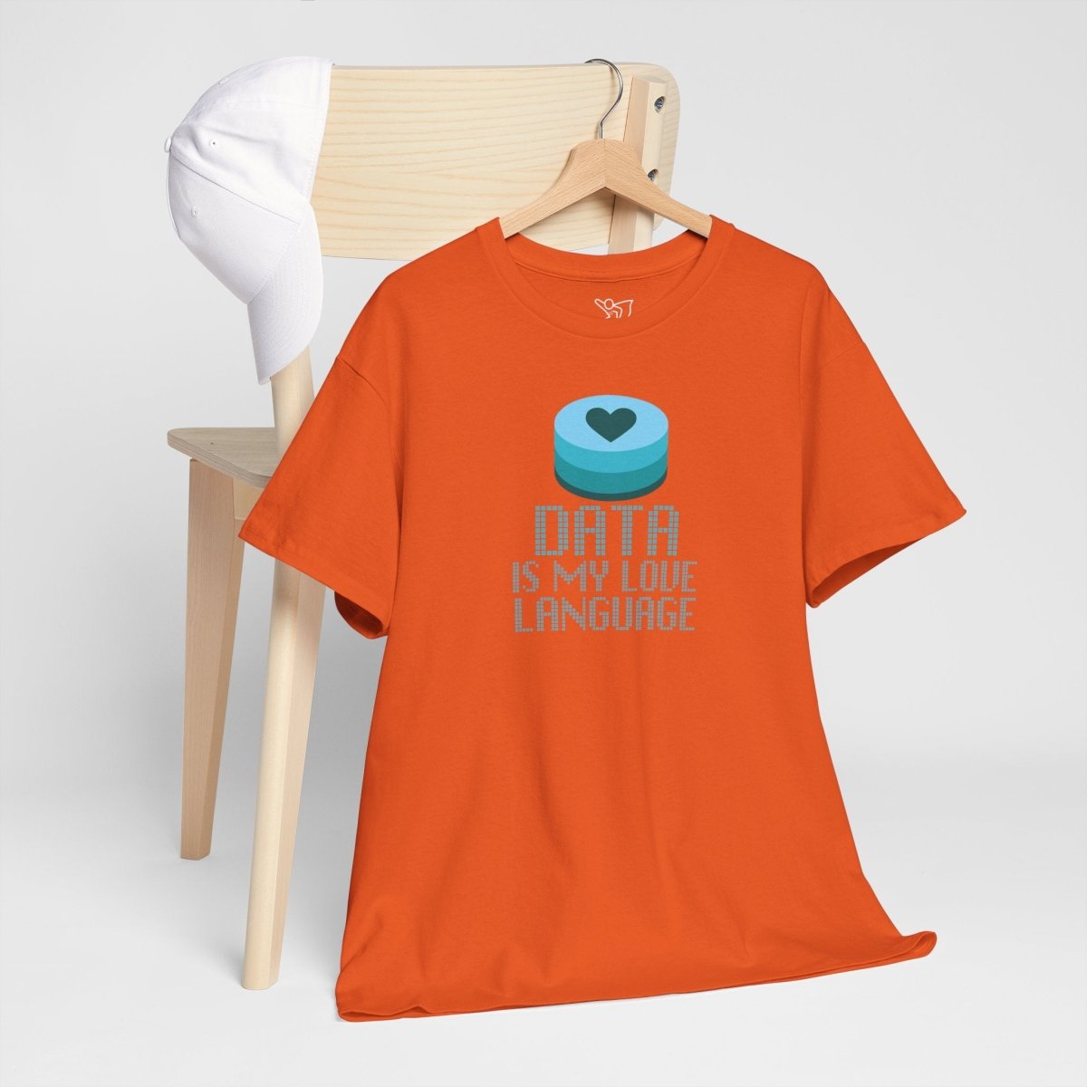 "Data is My Love Language" CW - 4 Casual Unisex Cotton T-Shirt, Tech Enthusiast Gift, Cute Data Lover Apparel, Geeky Gift for Him Her - AI Tee Hero