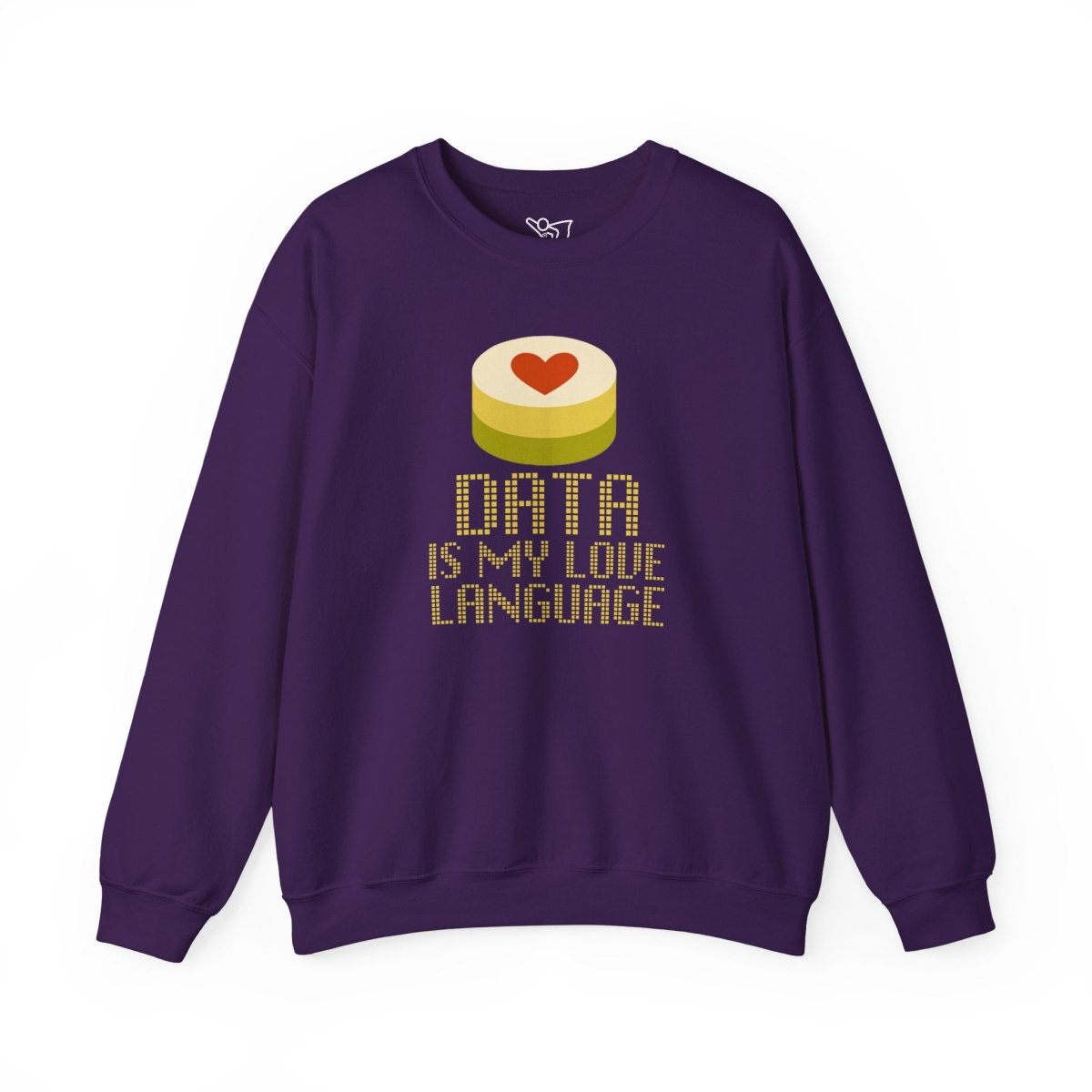 "Data is My Love Language" Sweatshirt - Unisex Crewneck for Tech Lovers, Casual Wear, Gift for Data Enthusiasts, Funny Programming Apparel - AI Tee Hero