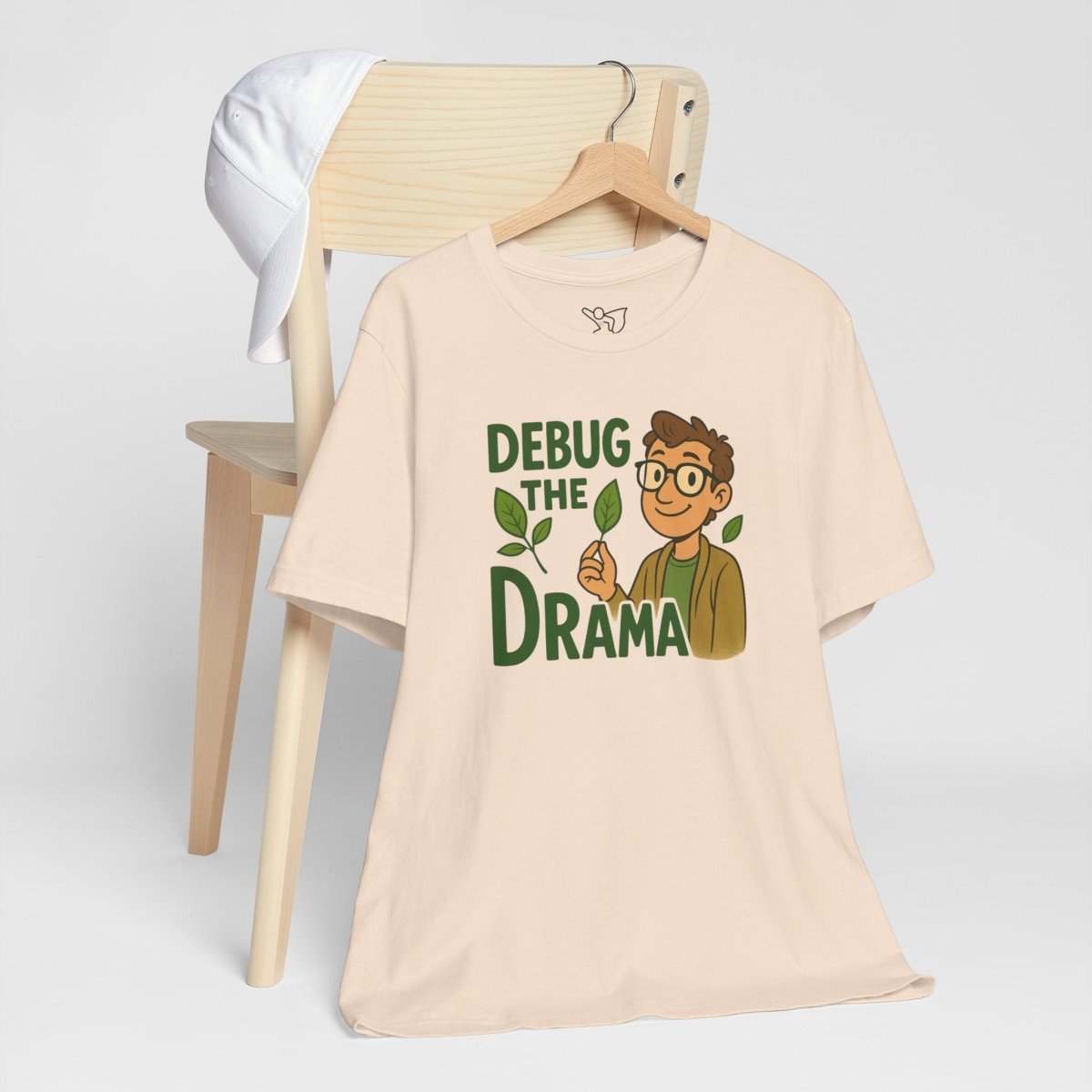 "Debug the Drama" Unisex Short Sleeve Tee, Funny Graphic Tee, Casual Wear, Eco - Friendly Tee, Gift for Plant Lovers, Gift for Friends - MINDSet Collection - AI Tee Hero