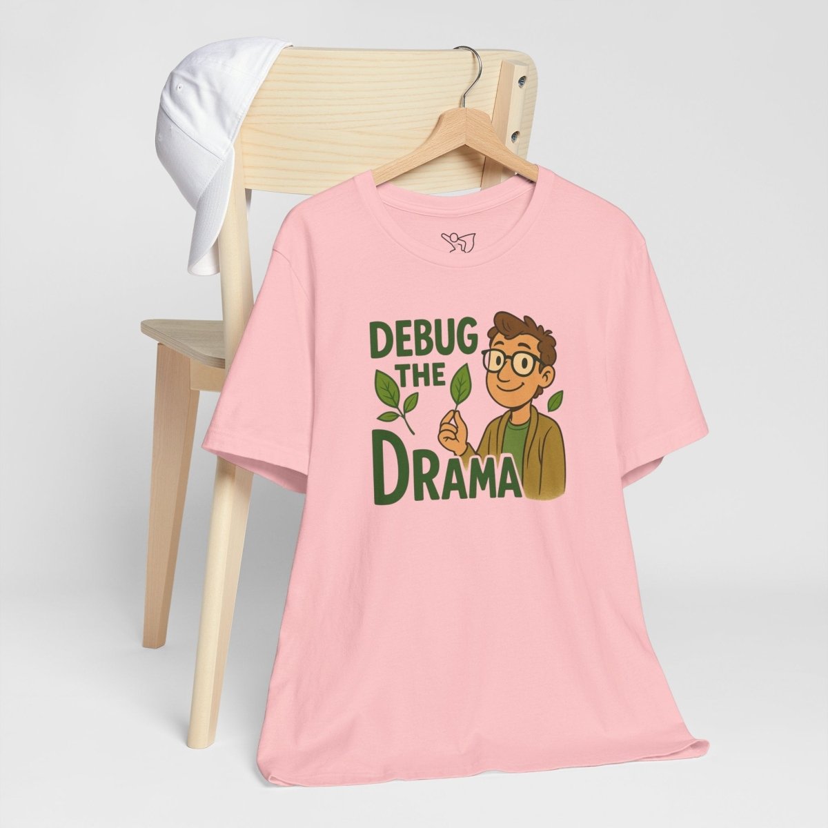 "Debug the Drama" Unisex Short Sleeve Tee, Funny Graphic Tee, Casual Wear, Eco - Friendly Tee, Gift for Plant Lovers, Gift for Friends - MINDSet Collection - AI Tee Hero