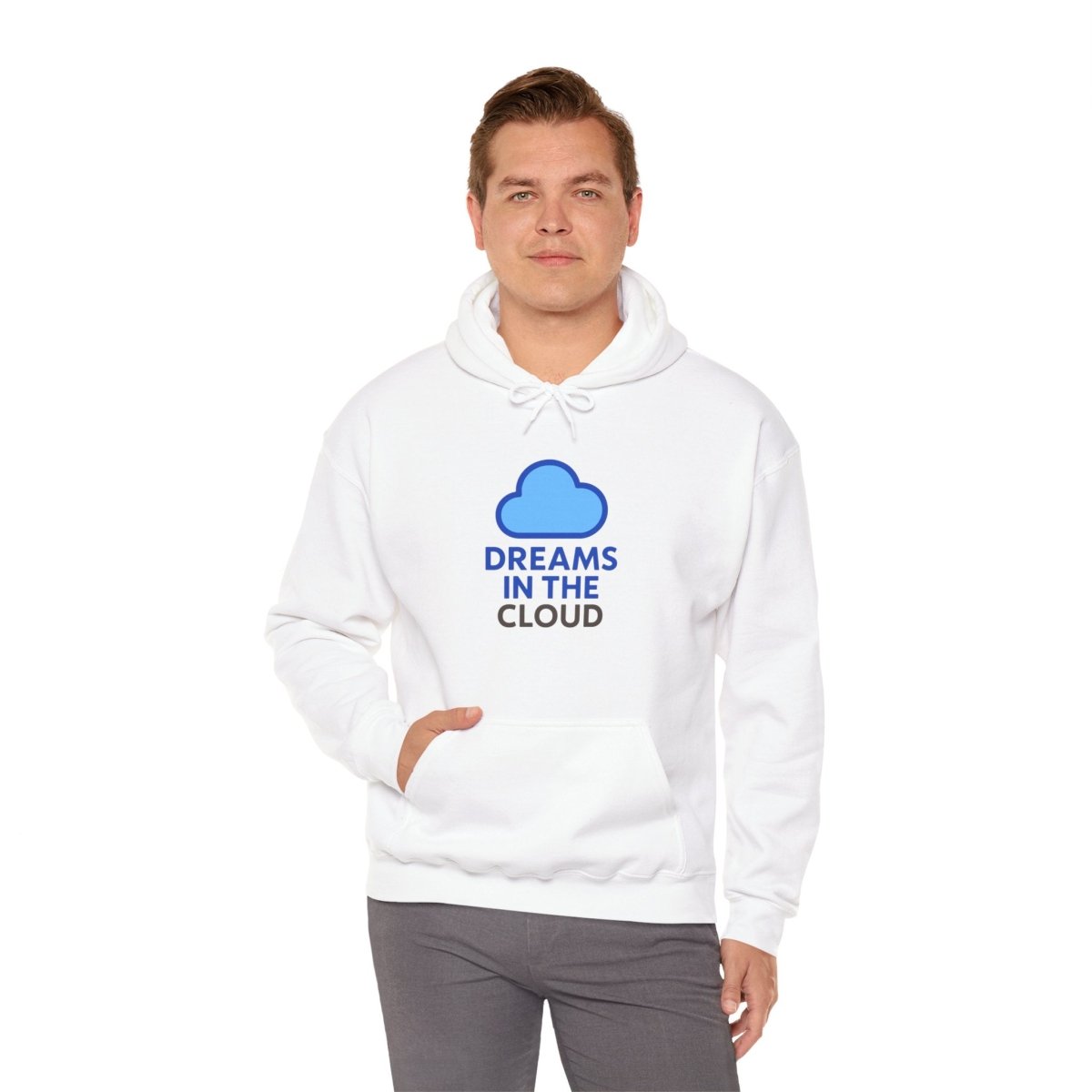 "Dreams In the Cloud" Cozy Hoodie, Perfect for Dreamers, Unisex Pullovers, Gift for Soul Searchers, Cloud - Themed Apparel - AI Tee Hero