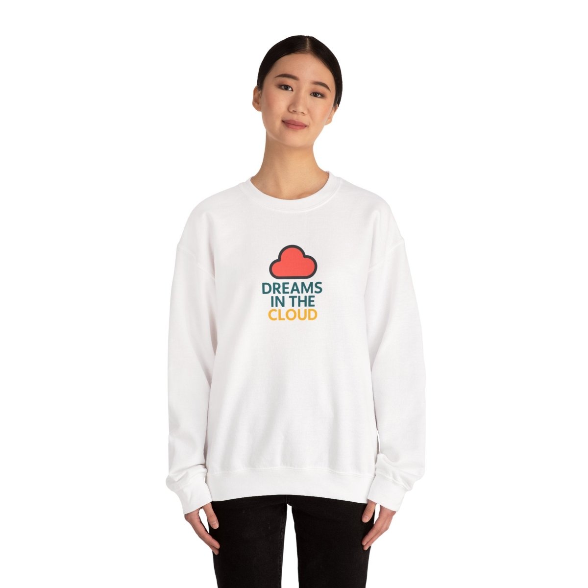"Dreams in the Cloud" Sweatshirt, Cozy Unisex Crewneck, Comfortable Gift for Dreamers, Everyday Wear, Casual Style - AI Tee Hero