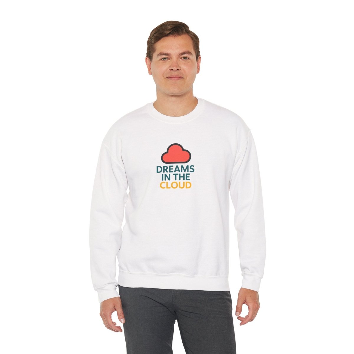 "Dreams in the Cloud" Sweatshirt, Cozy Unisex Crewneck, Comfortable Gift for Dreamers, Everyday Wear, Casual Style - AI Tee Hero