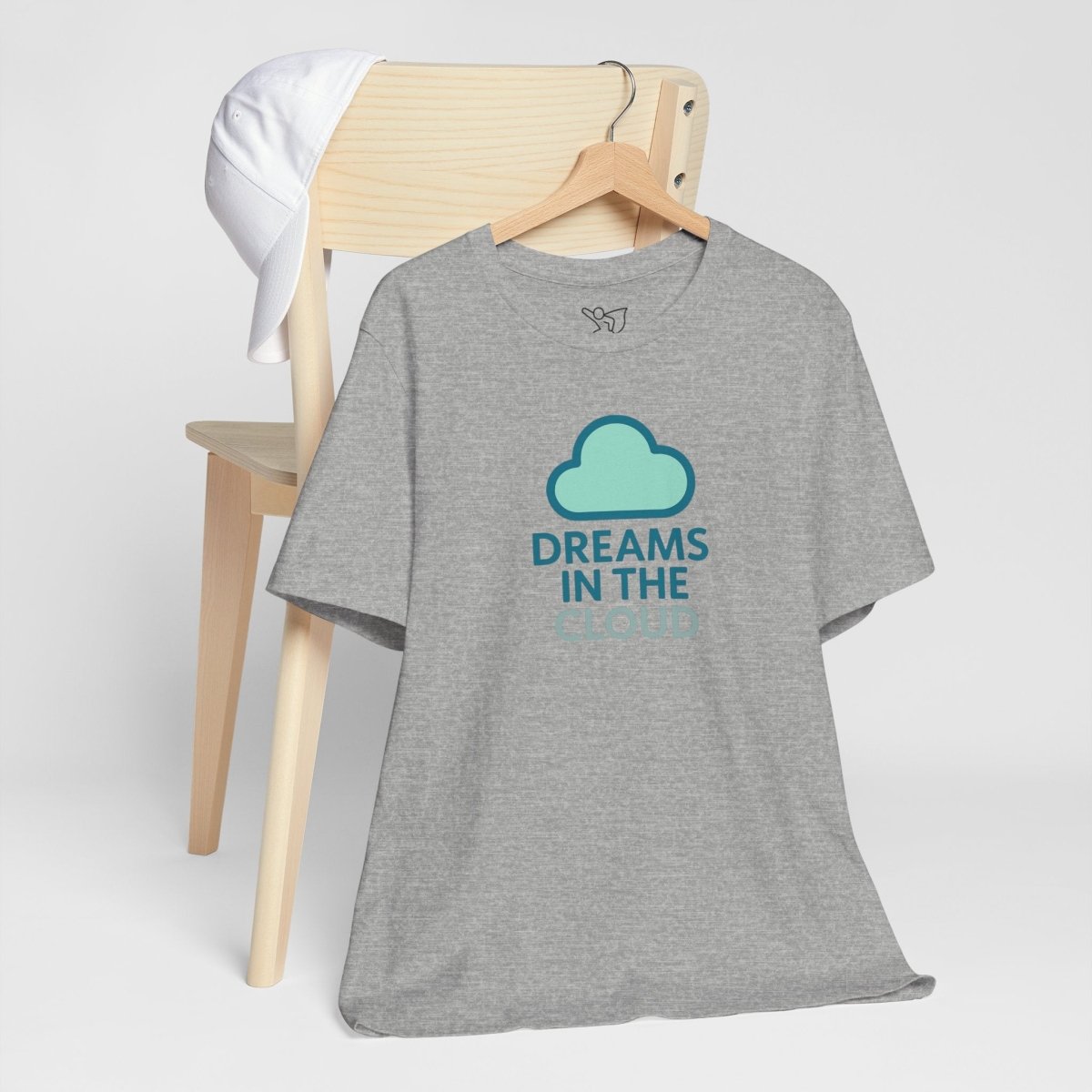 "Dreams in the Cloud" Unisex Tee, Cozy Cloud T-Shirt, Motivational Short Sleeve Shirt, Birthday Gift, Dreamy Casual Wear - AI Tee Hero