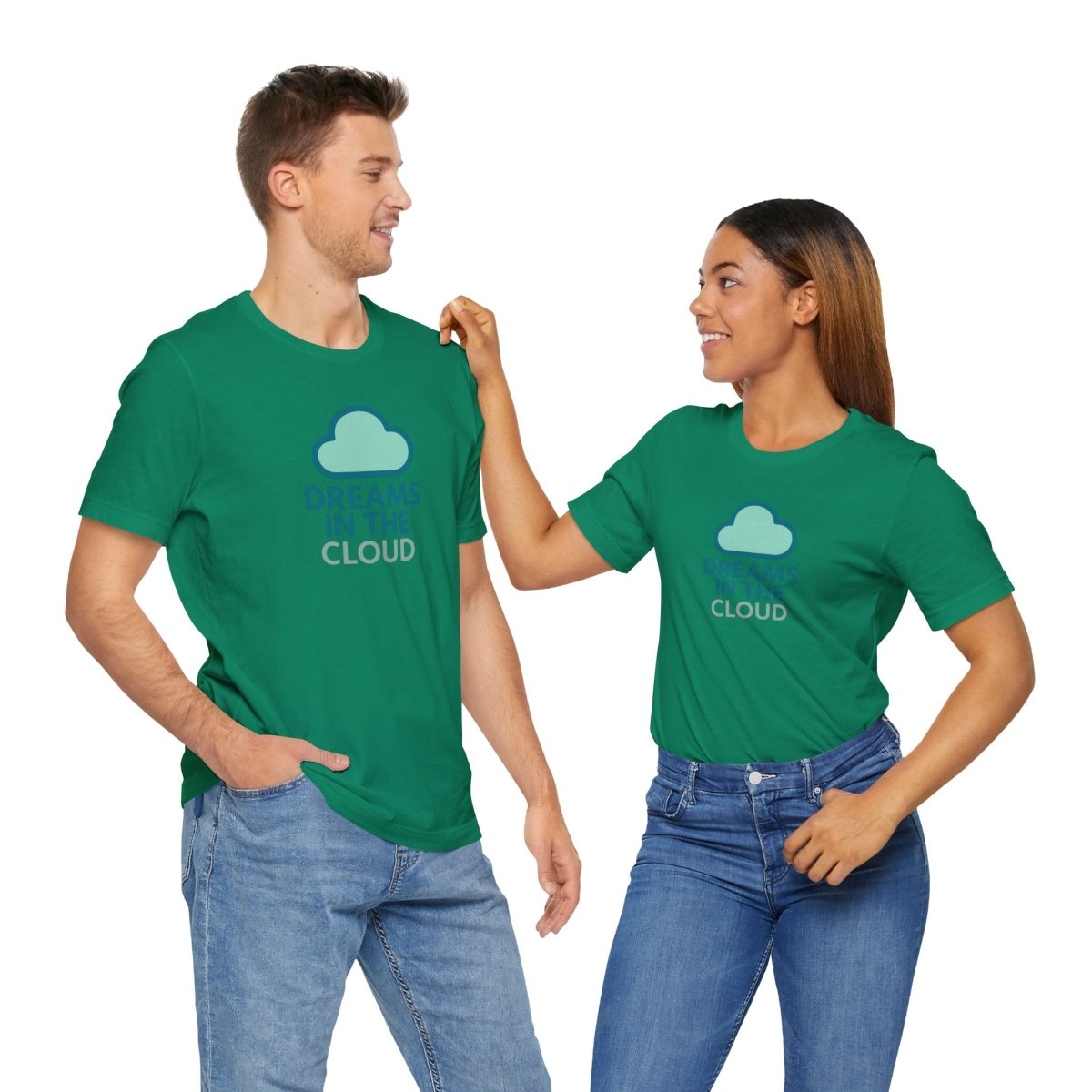 "Dreams in the Cloud" Unisex Tee, Cozy Cloud T-Shirt, Motivational Short Sleeve Shirt, Birthday Gift, Dreamy Casual Wear - AI Tee Hero