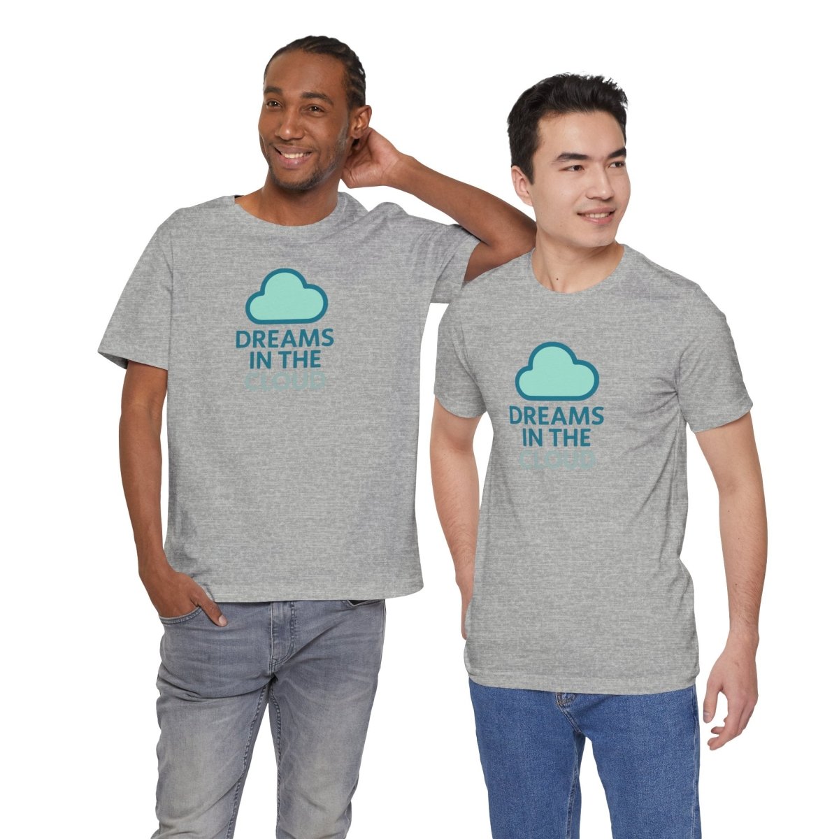 "Dreams in the Cloud" Unisex Tee, Cozy Cloud T-Shirt, Motivational Short Sleeve Shirt, Birthday Gift, Dreamy Casual Wear - AI Tee Hero