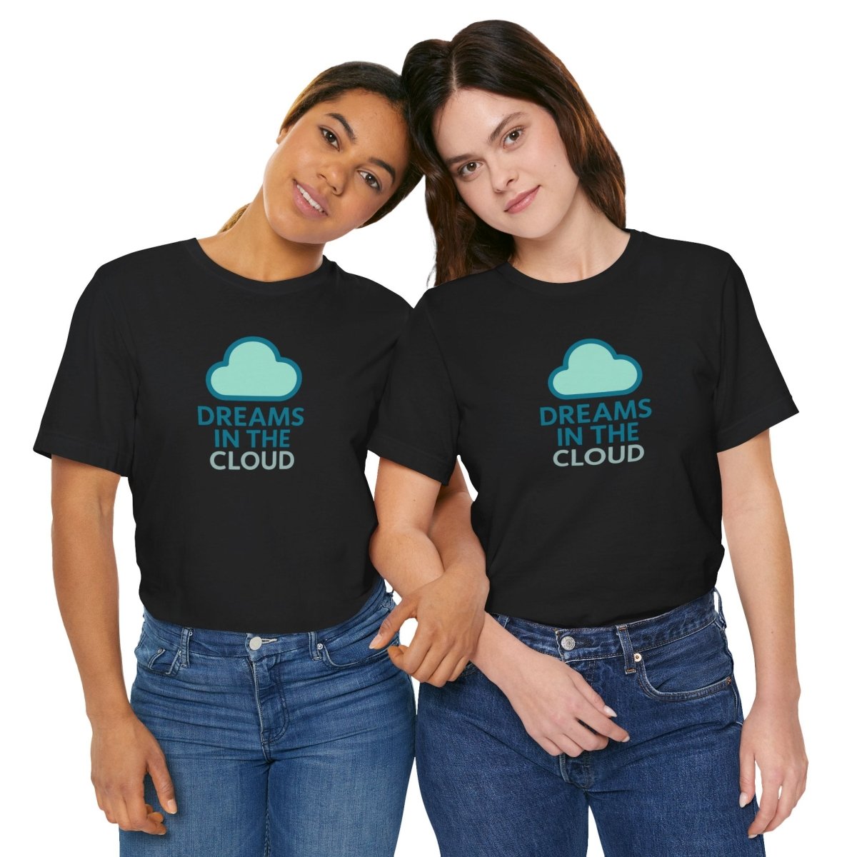 "Dreams in the Cloud" Unisex Tee, Cozy Cloud T-Shirt, Motivational Short Sleeve Shirt, Birthday Gift, Dreamy Casual Wear - AI Tee Hero