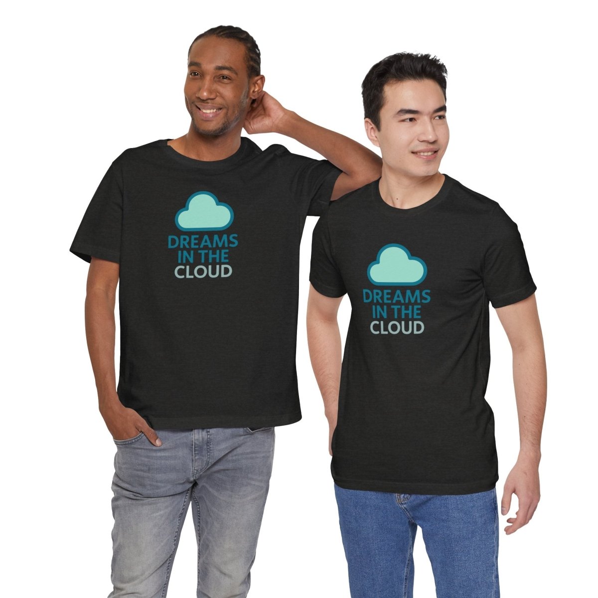 "Dreams in the Cloud" Unisex Tee, Cozy Cloud T-Shirt, Motivational Short Sleeve Shirt, Birthday Gift, Dreamy Casual Wear - AI Tee Hero