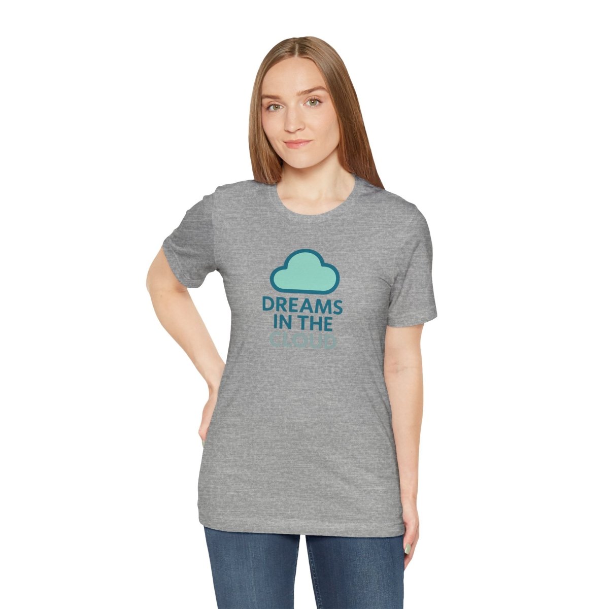 "Dreams in the Cloud" Unisex Tee, Cozy Cloud T-Shirt, Motivational Short Sleeve Shirt, Birthday Gift, Dreamy Casual Wear - AI Tee Hero