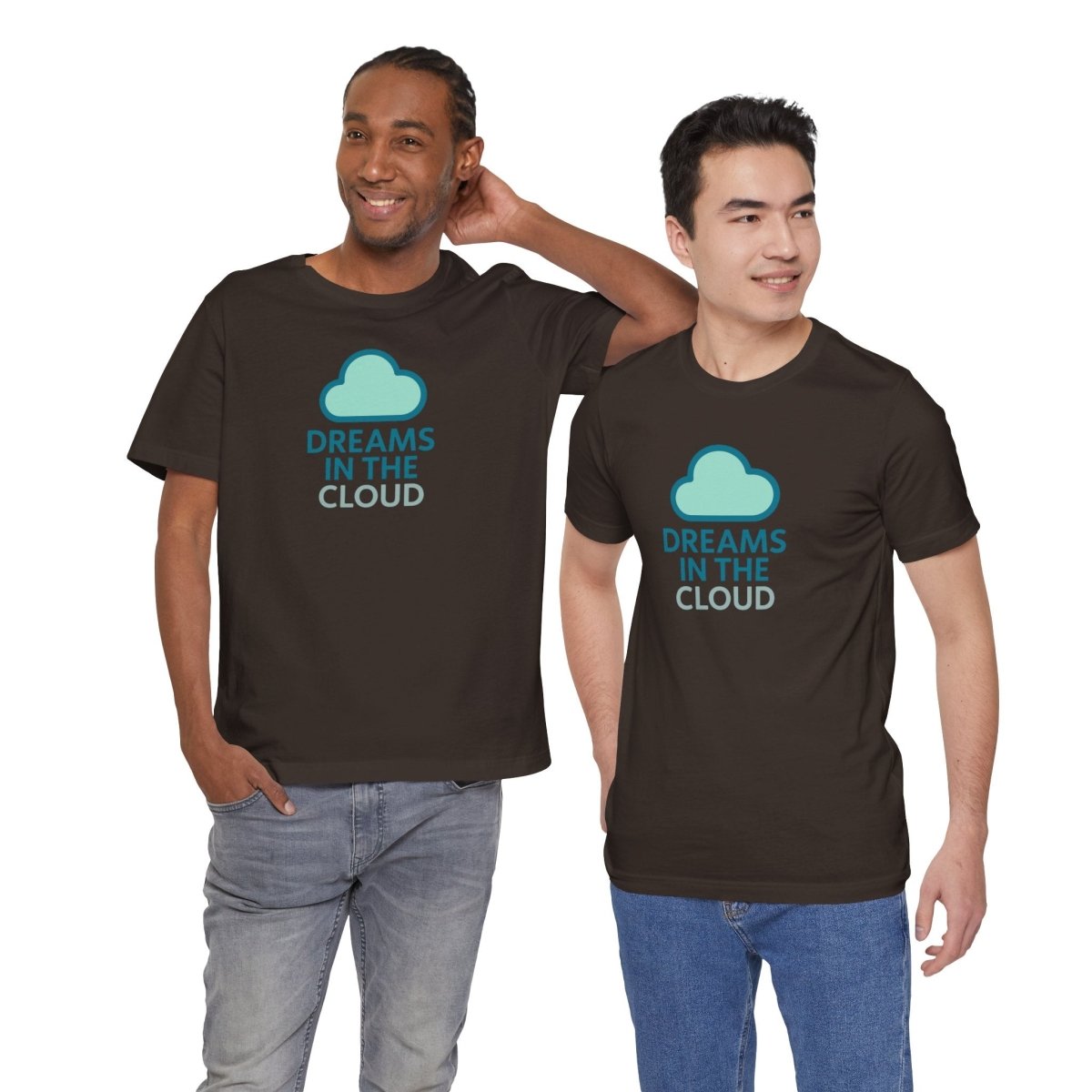 "Dreams in the Cloud" Unisex Tee, Cozy Cloud T-Shirt, Motivational Short Sleeve Shirt, Birthday Gift, Dreamy Casual Wear - AI Tee Hero