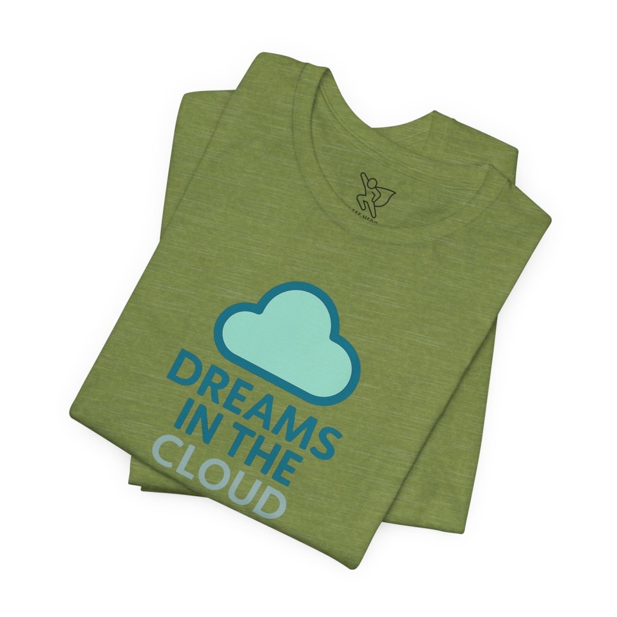 "Dreams in the Cloud" Unisex Tee, Cozy Cloud T-Shirt, Motivational Short Sleeve Shirt, Birthday Gift, Dreamy Casual Wear - AI Tee Hero