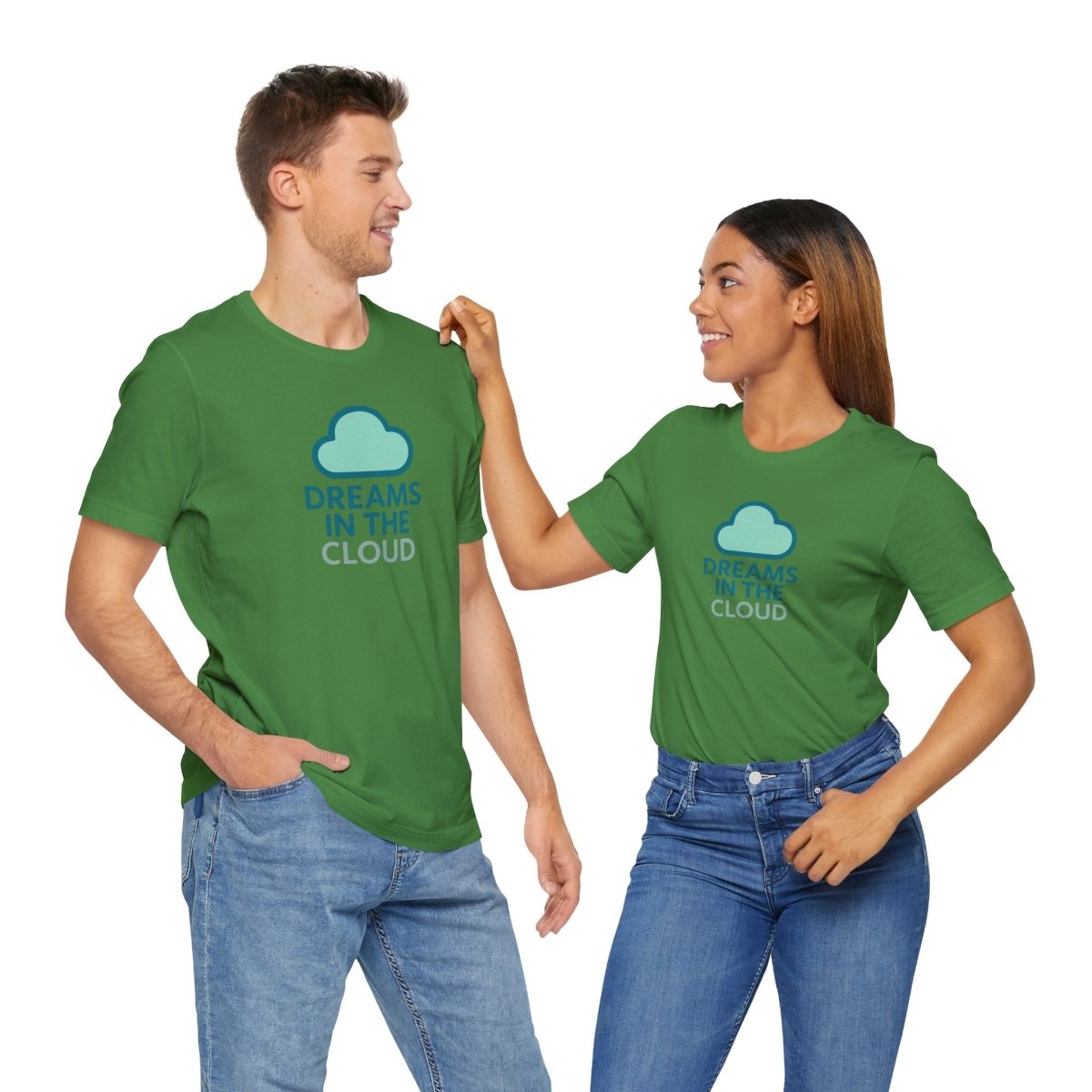 "Dreams in the Cloud" Unisex Tee, Cozy Cloud T-Shirt, Motivational Short Sleeve Shirt, Birthday Gift, Dreamy Casual Wear - AI Tee Hero