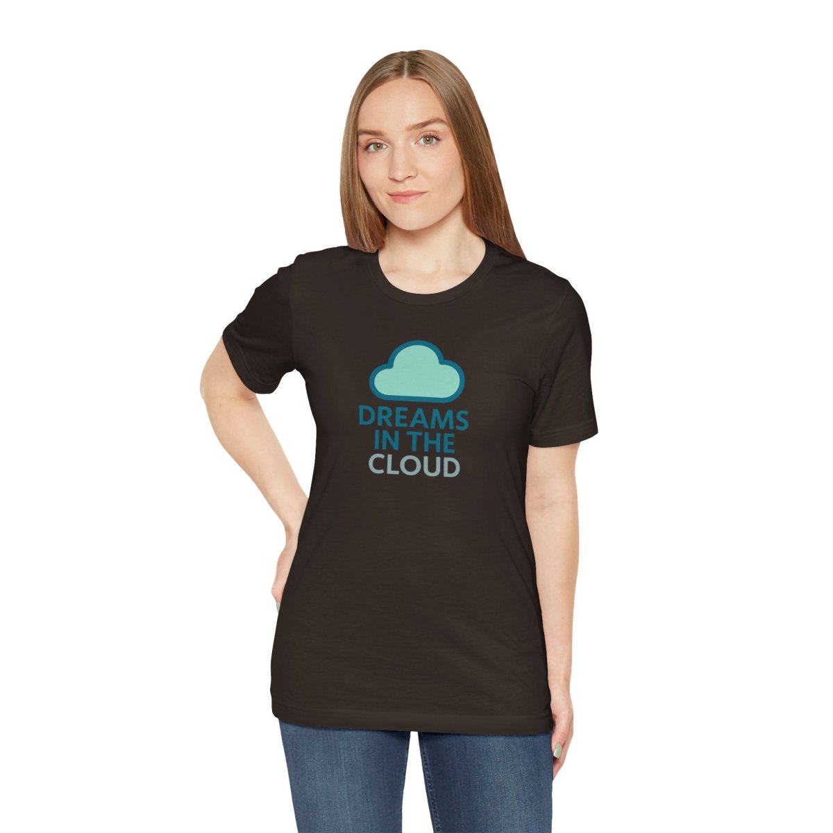 "Dreams in the Cloud" Unisex Tee, Cozy Cloud T-Shirt, Motivational Short Sleeve Shirt, Birthday Gift, Dreamy Casual Wear - AI Tee Hero