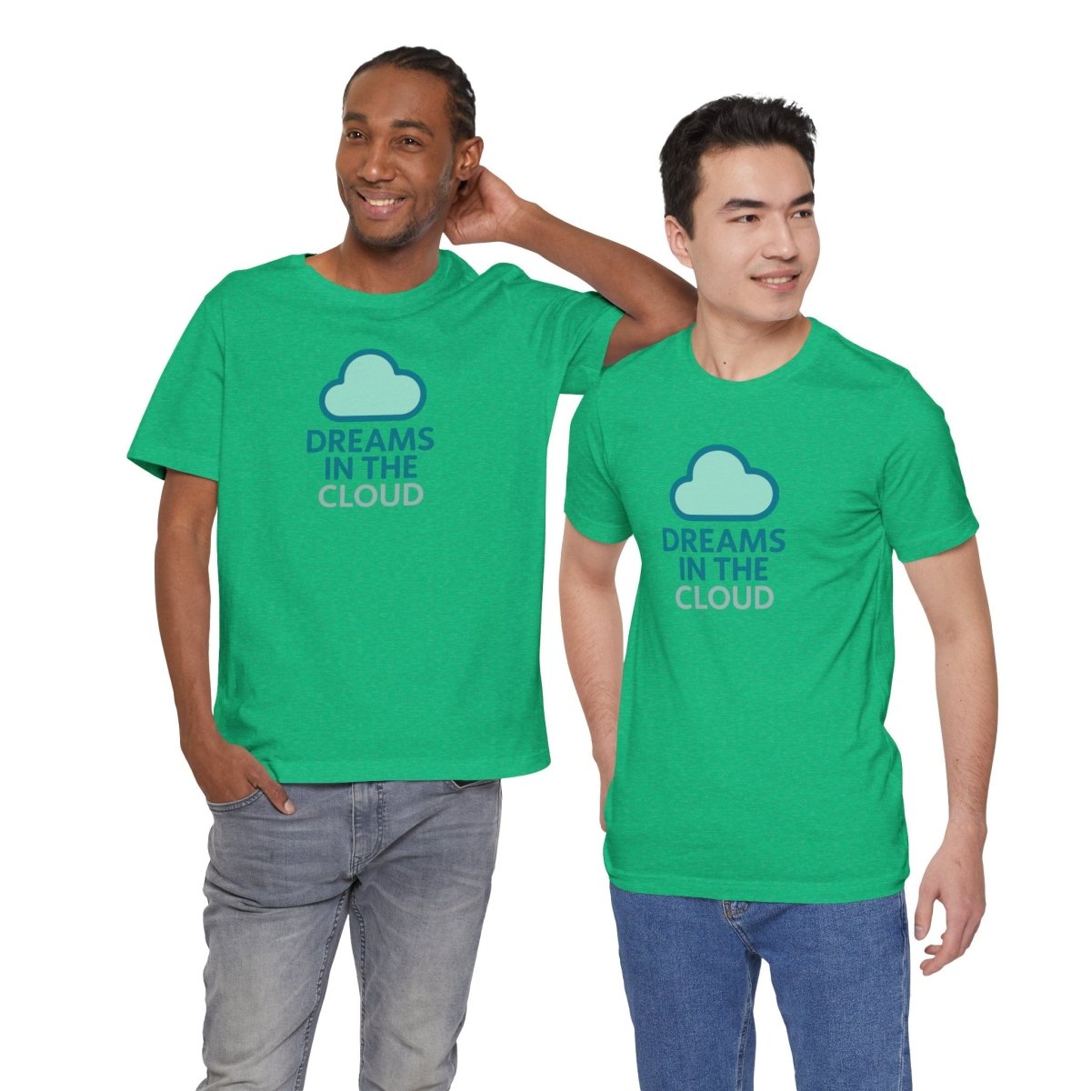 "Dreams in the Cloud" Unisex Tee, Cozy Cloud T-Shirt, Motivational Short Sleeve Shirt, Birthday Gift, Dreamy Casual Wear - AI Tee Hero