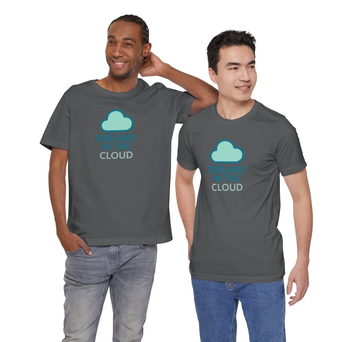 "Dreams in the Cloud" Unisex Tee, Cozy Cloud T-Shirt, Motivational Short Sleeve Shirt, Birthday Gift, Dreamy Casual Wear - AI Tee Hero