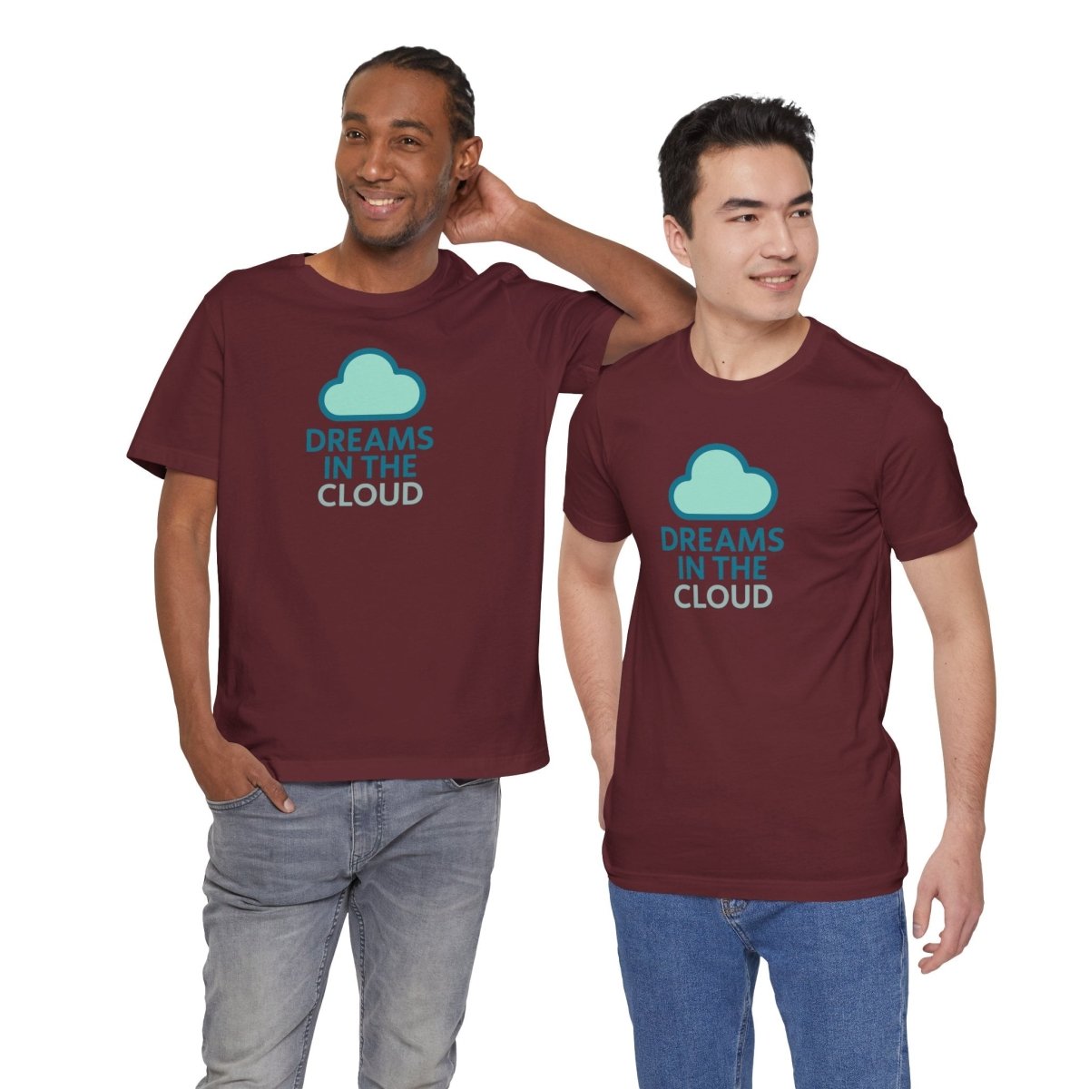 "Dreams in the Cloud" Unisex Tee, Cozy Cloud T-Shirt, Motivational Short Sleeve Shirt, Birthday Gift, Dreamy Casual Wear - AI Tee Hero