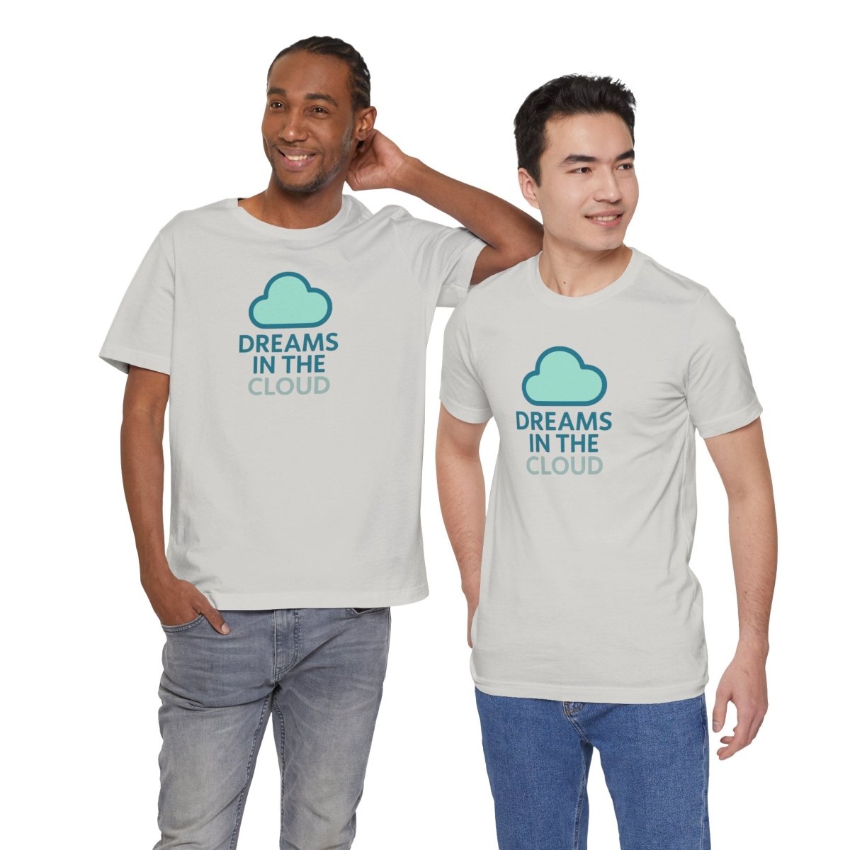 "Dreams in the Cloud" Unisex Tee, Cozy Cloud T-Shirt, Motivational Short Sleeve Shirt, Birthday Gift, Dreamy Casual Wear - AI Tee Hero