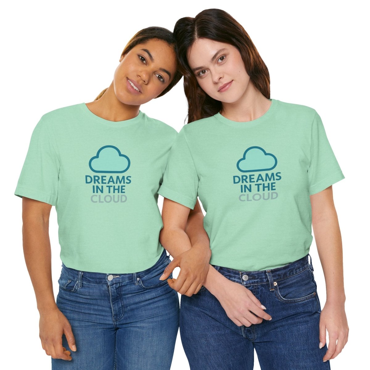 "Dreams in the Cloud" Unisex Tee, Cozy Cloud T-Shirt, Motivational Short Sleeve Shirt, Birthday Gift, Dreamy Casual Wear - AI Tee Hero