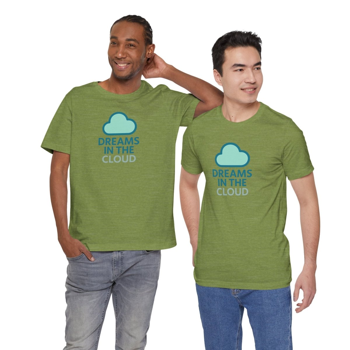 "Dreams in the Cloud" Unisex Tee, Cozy Cloud T-Shirt, Motivational Short Sleeve Shirt, Birthday Gift, Dreamy Casual Wear - AI Tee Hero