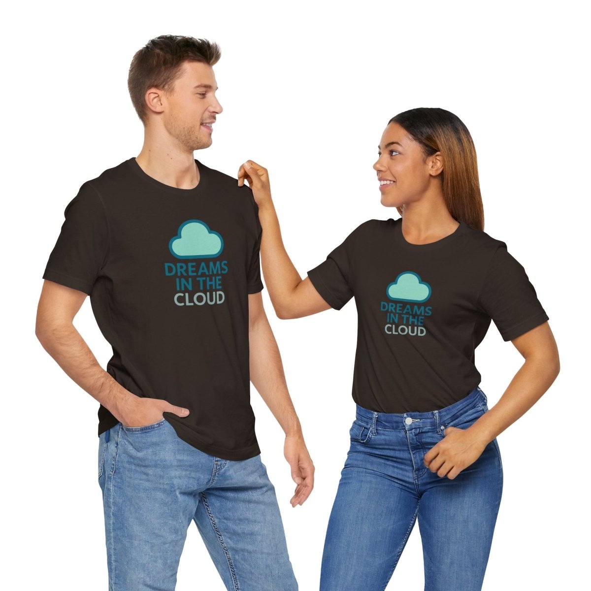 "Dreams in the Cloud" Unisex Tee, Cozy Cloud T-Shirt, Motivational Short Sleeve Shirt, Birthday Gift, Dreamy Casual Wear - AI Tee Hero